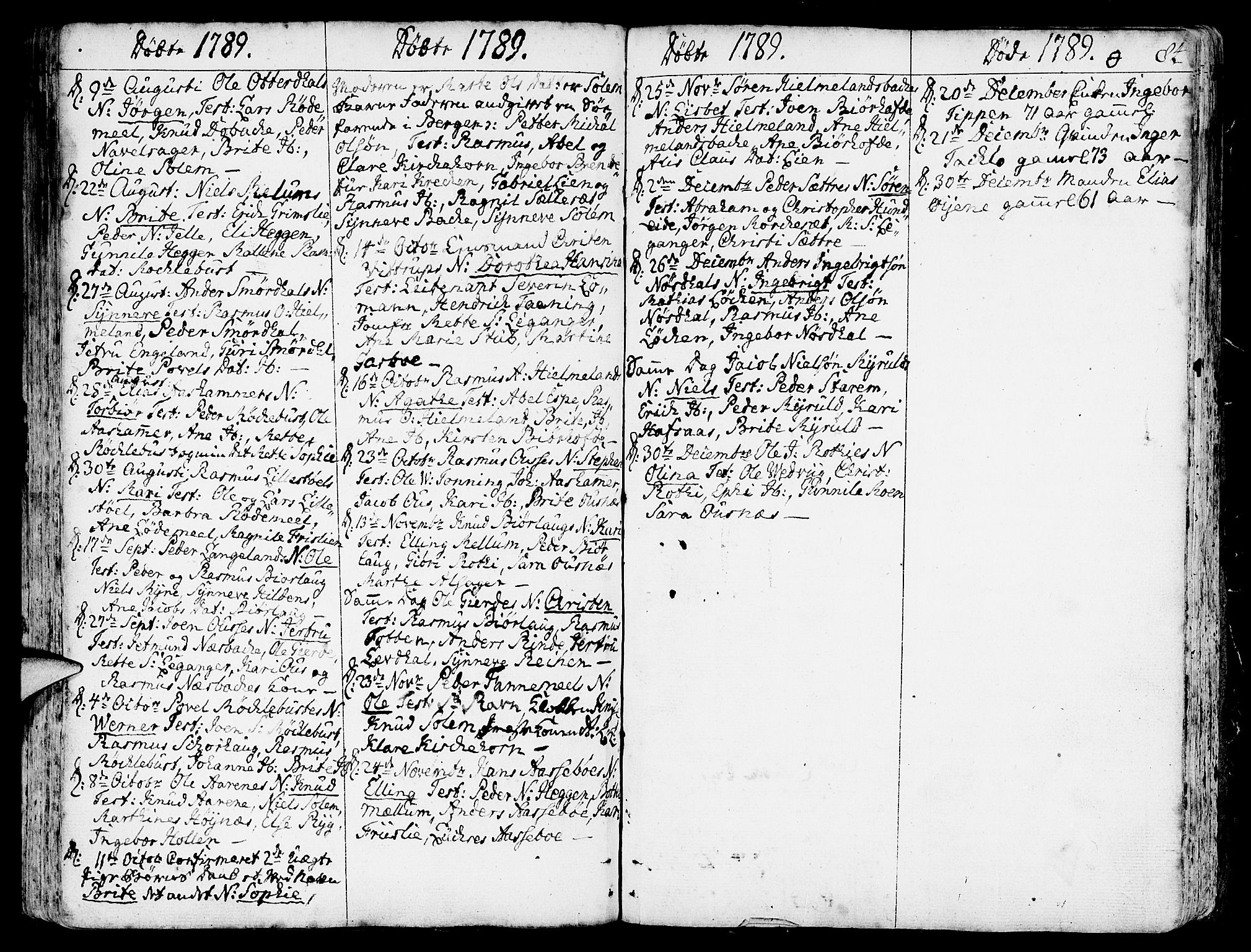 Eid sokneprestembete, AV/SAB-A-82301/H/Haa/Haaa/L0003: Parish register (official) no. A 3, 1770-1805, p. 84