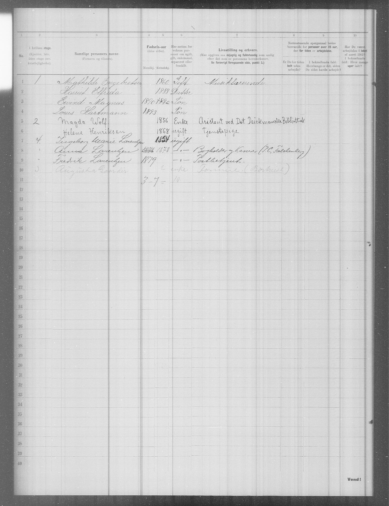 OBA, Municipal Census 1902 for Kristiania, 1902, p. 6733