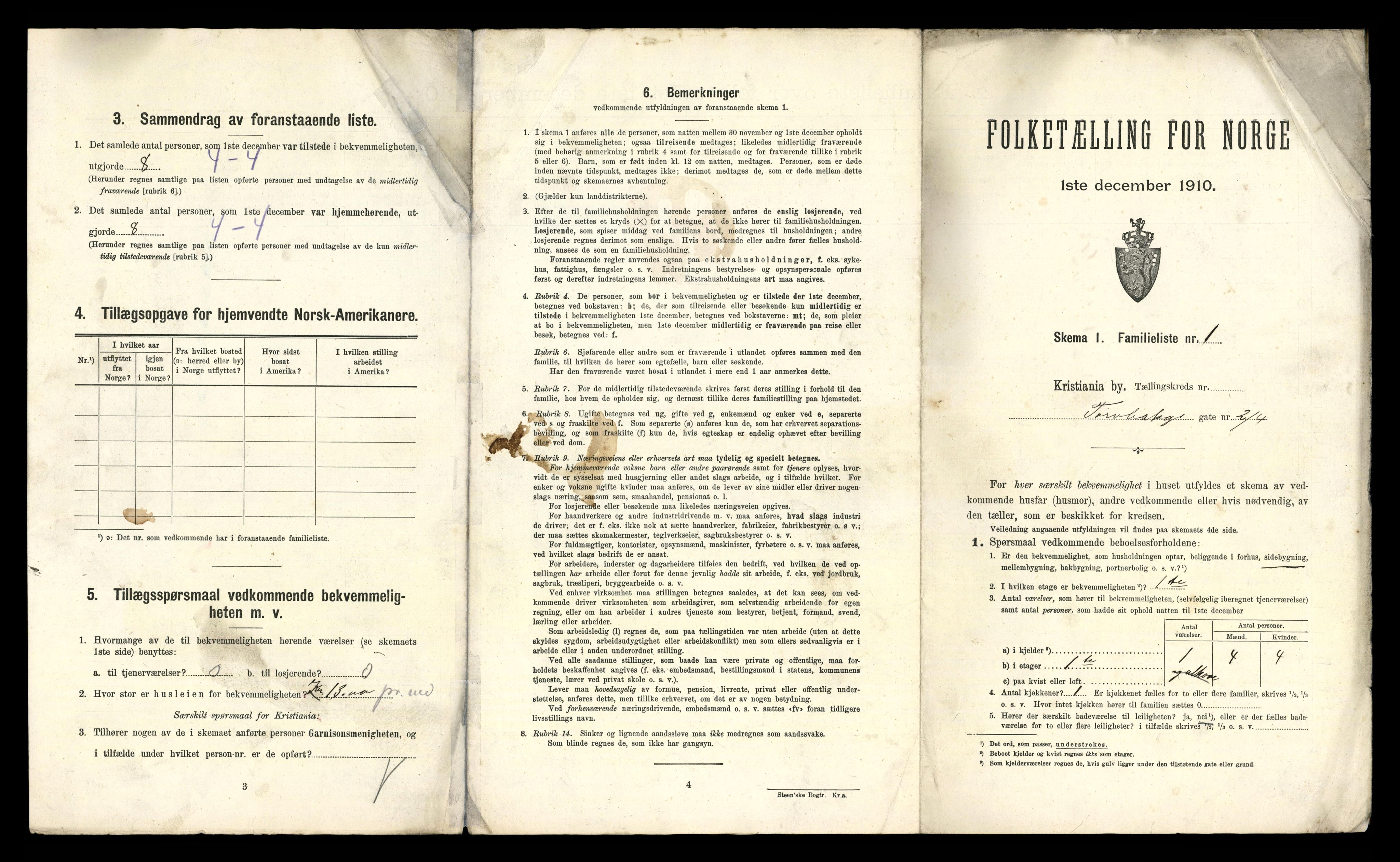 RA, 1910 census for Kristiania, 1910, p. 109555