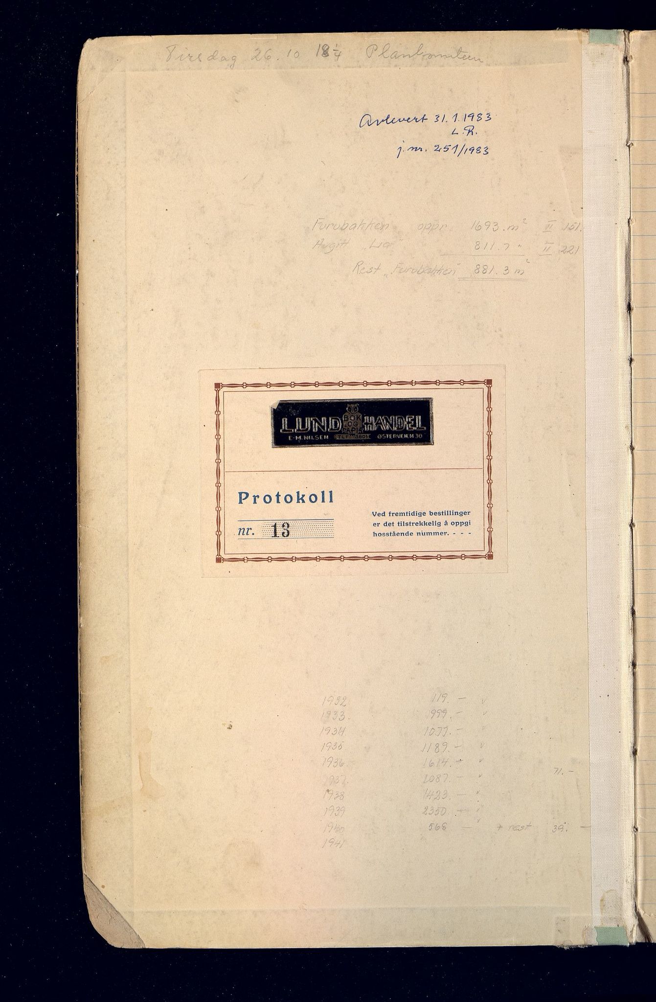 Oddernes kommune - Oppmålingsvesenet, ARKSOR/1001OD773/Ia/L0003: Oppmålingsprotokoll nr.2 (d), 1937-1939