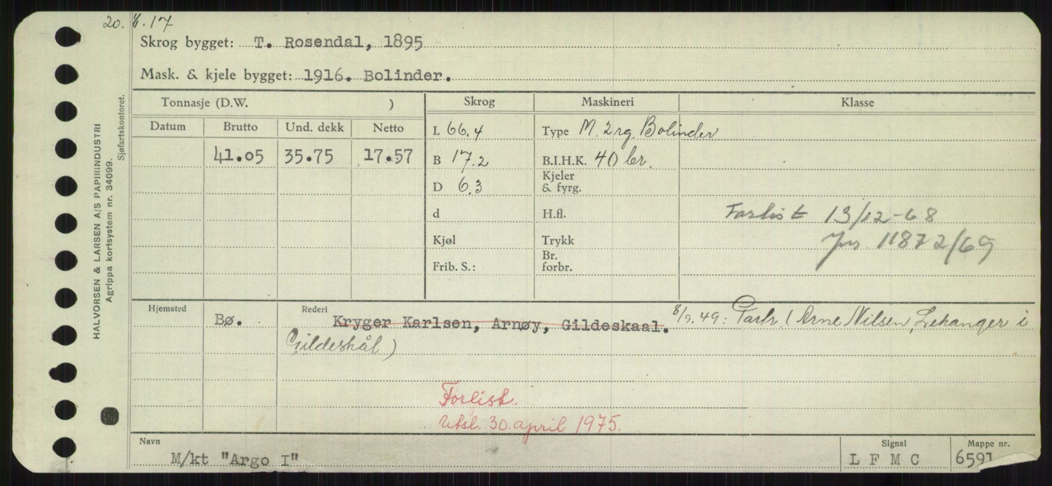 Sjøfartsdirektoratet med forløpere, Skipsmålingen, RA/S-1627/H/Hd/L0002: Fartøy, Apa-Axe, p. 85