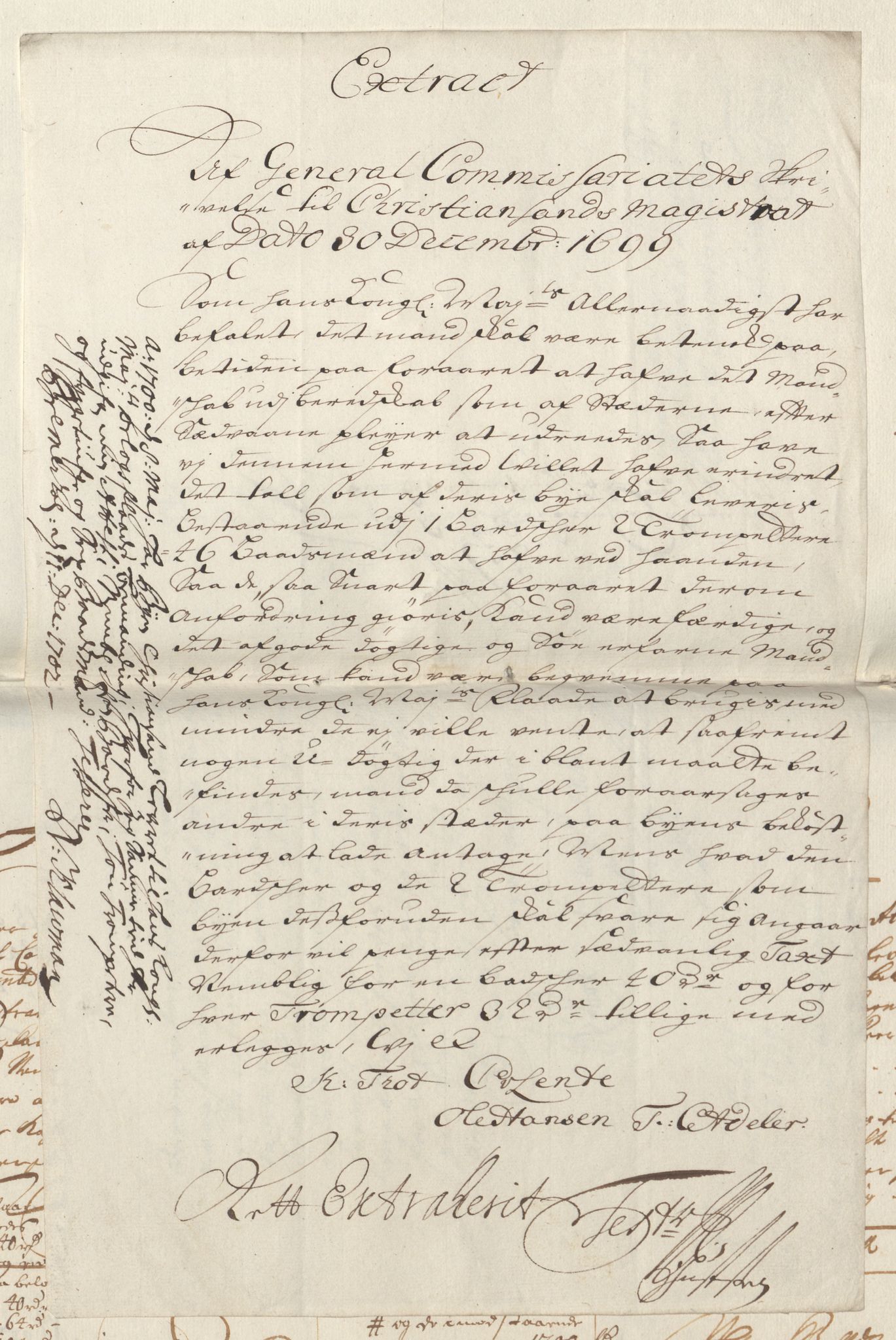 Rentekammeret inntil 1814, Reviderte regnskaper, Byregnskaper, AV/RA-EA-4066/R/Rm/L0258: [M1] Kontribusjonsregnskap, 1664-1700, p. 97