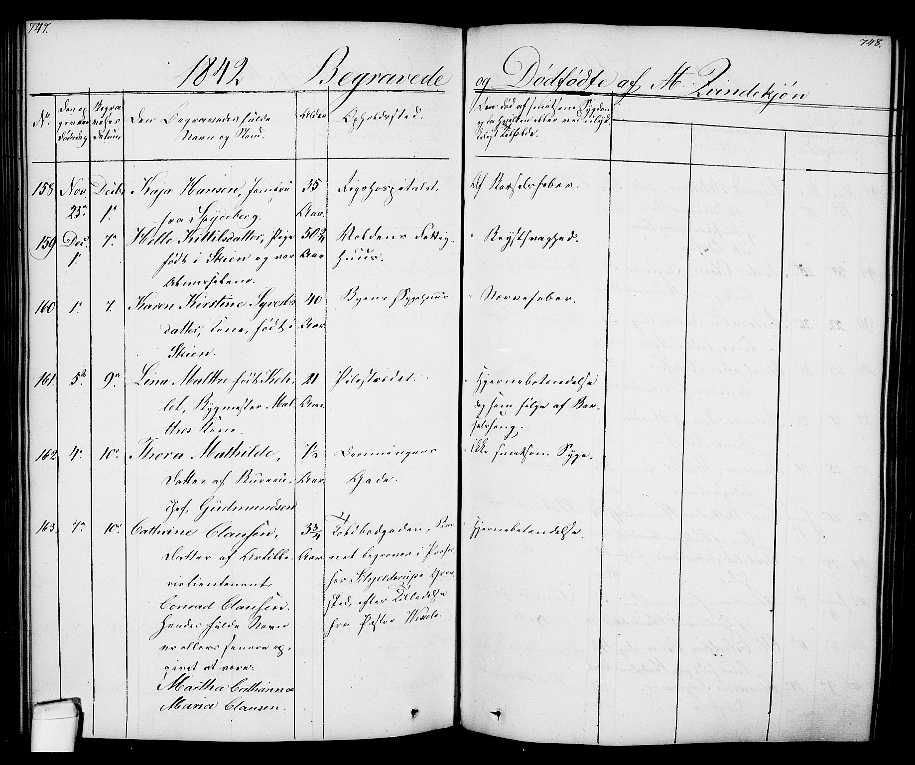 Oslo domkirke Kirkebøker, AV/SAO-A-10752/F/Fa/L0024: Parish register (official) no. 24, 1833-1846, p. 747-748