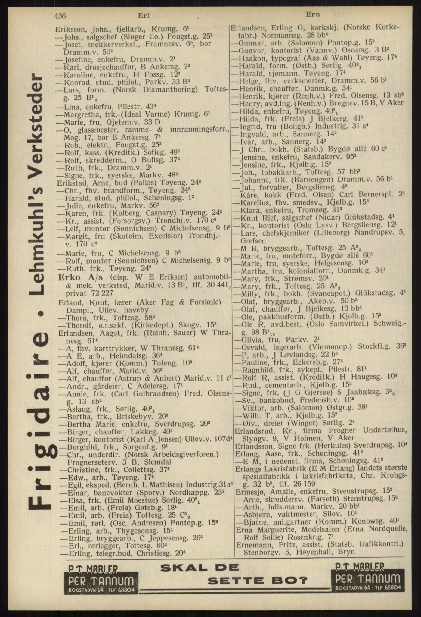 Kristiania/Oslo adressebok, PUBL/-, 1939, p. 436