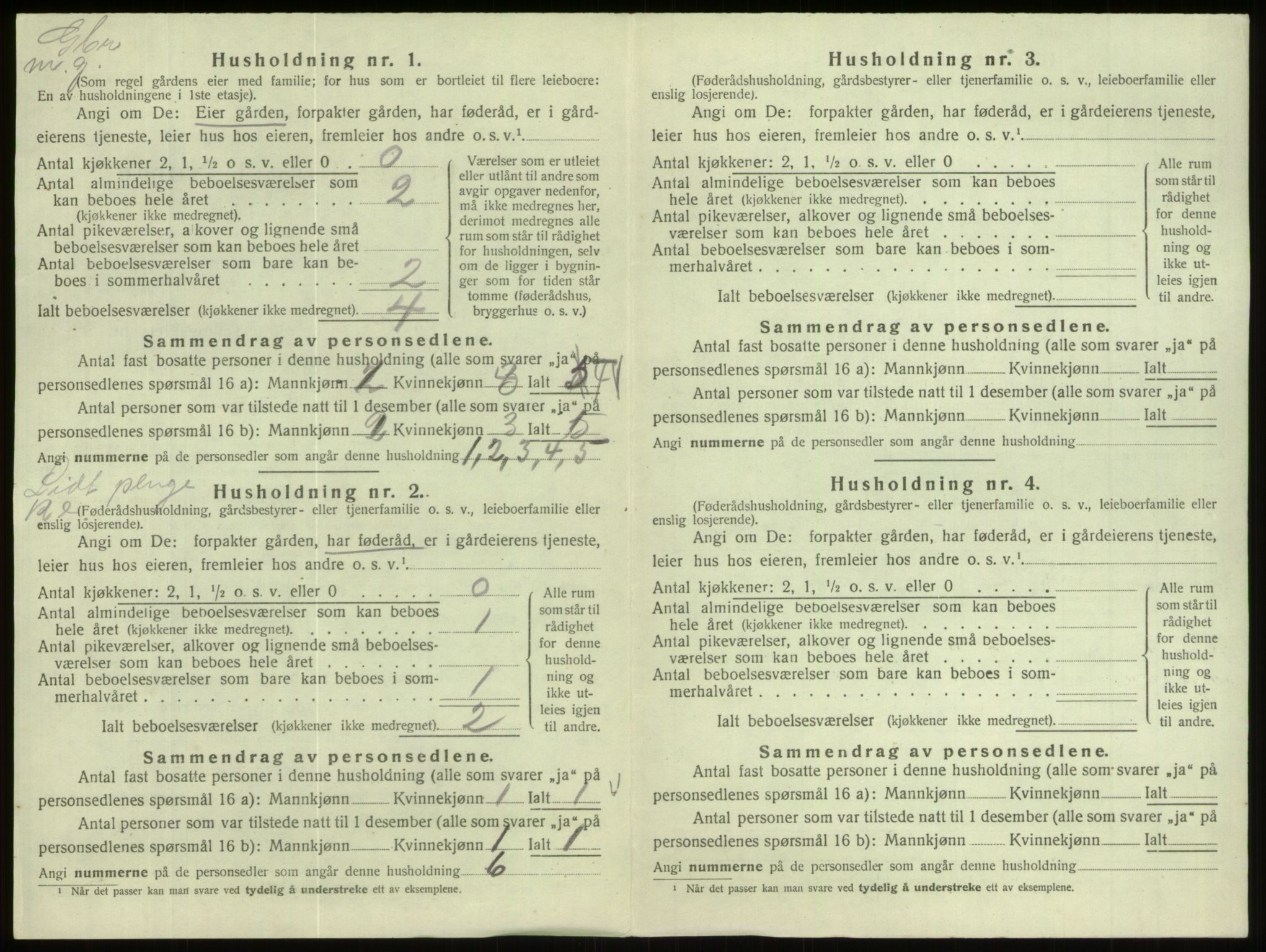 SAB, 1920 census for Eid, 1920, p. 91