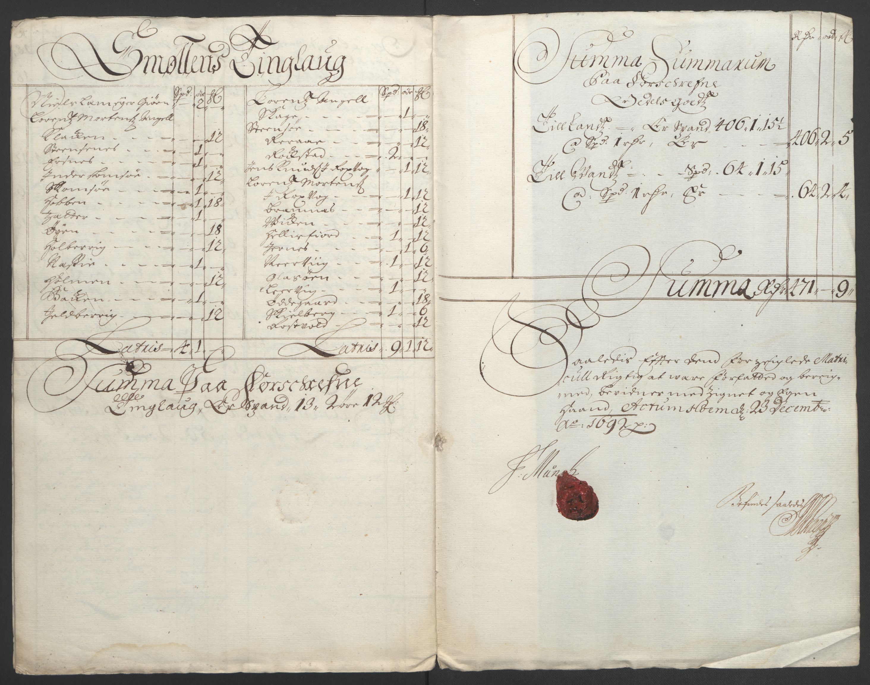 Rentekammeret inntil 1814, Reviderte regnskaper, Fogderegnskap, RA/EA-4092/R56/L3735: Fogderegnskap Nordmøre, 1692-1693, p. 90