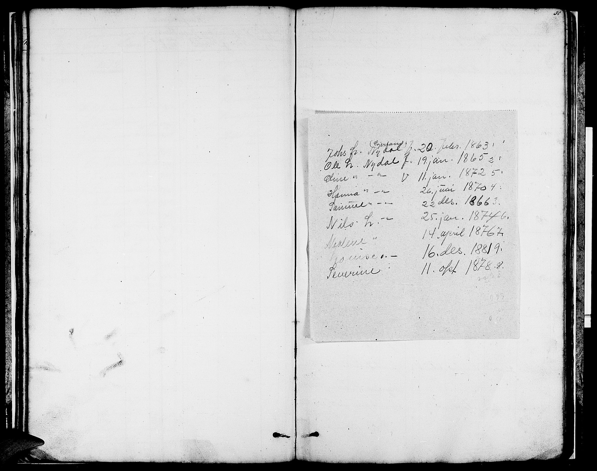 Førde sokneprestembete, SAB/A-79901/H/Hab/Habc/L0001: Parish register (copy) no. C 1, 1853-1880, p. 30