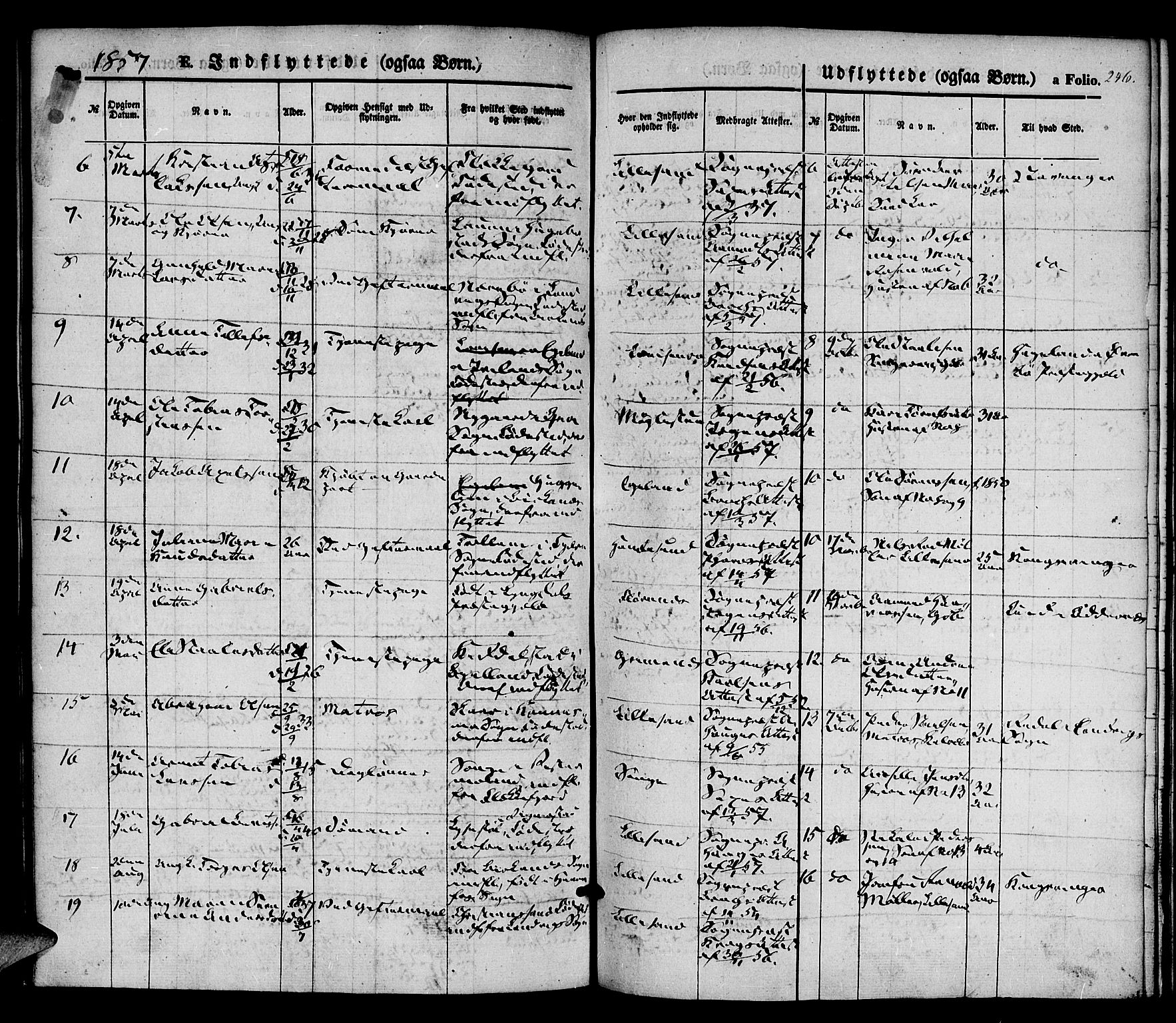 Vestre Moland sokneprestkontor, AV/SAK-1111-0046/F/Fa/Fab/L0006: Parish register (official) no. A 6, 1850-1858, p. 246