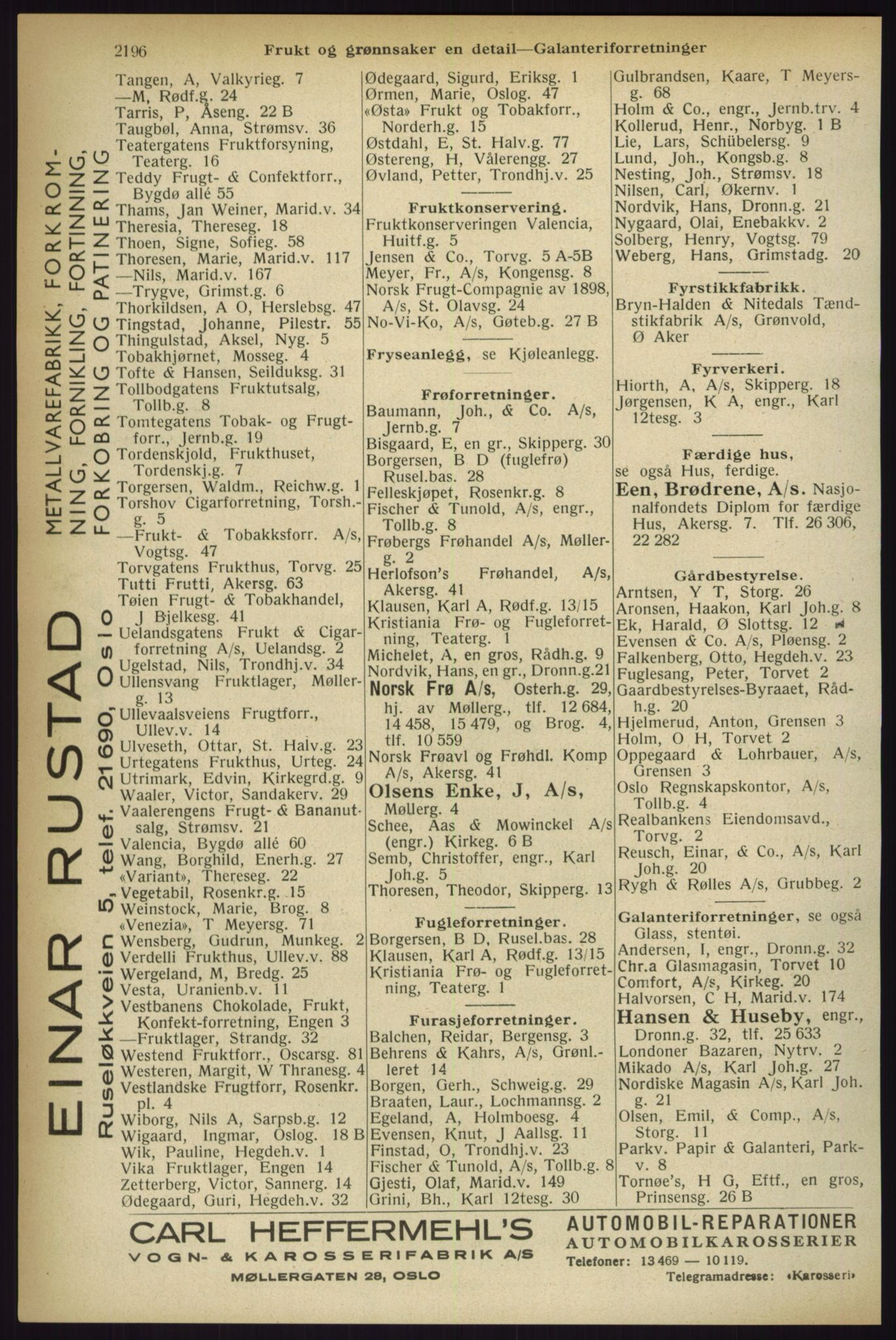 Kristiania/Oslo adressebok, PUBL/-, 1933, p. 2196