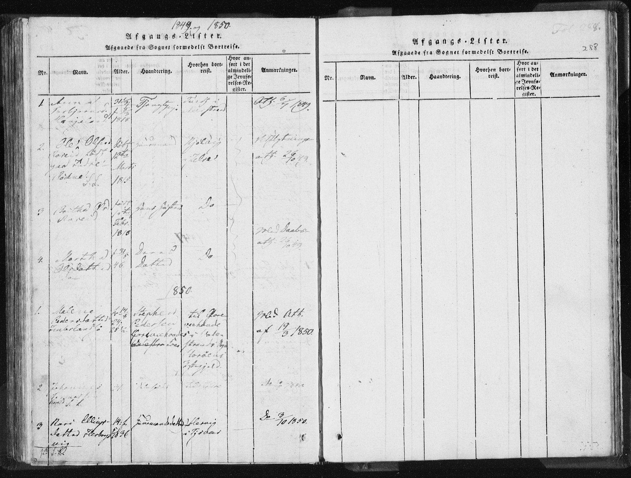 Vikedal sokneprestkontor, AV/SAST-A-101840/01/IV: Parish register (official) no. A 5, 1817-1850, p. 288