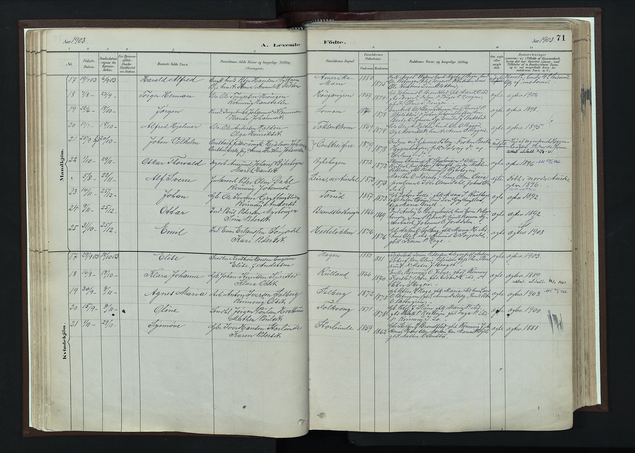 Nord-Fron prestekontor, SAH/PREST-080/H/Ha/Haa/L0004: Parish register (official) no. 4, 1884-1914, p. 71