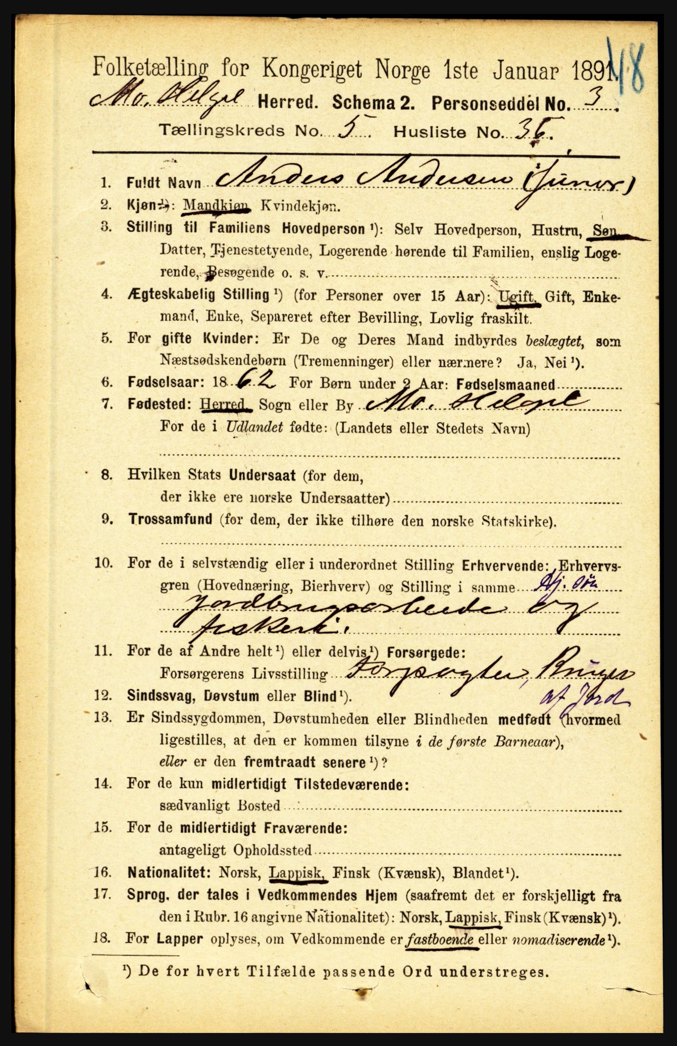 RA, 1891 census for 1833 Mo, 1891, p. 2157