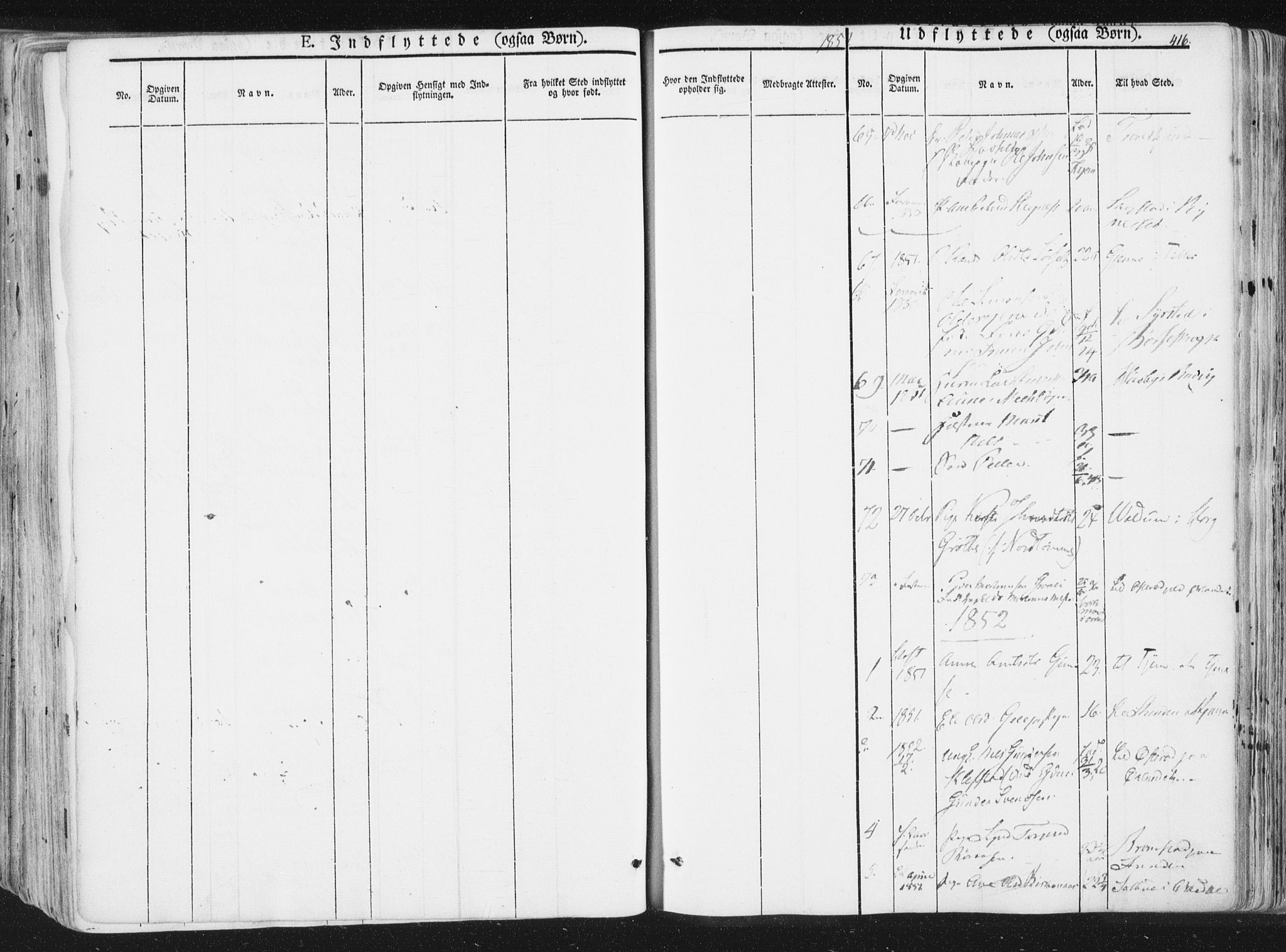 Ministerialprotokoller, klokkerbøker og fødselsregistre - Sør-Trøndelag, SAT/A-1456/691/L1074: Parish register (official) no. 691A06, 1842-1852, p. 416
