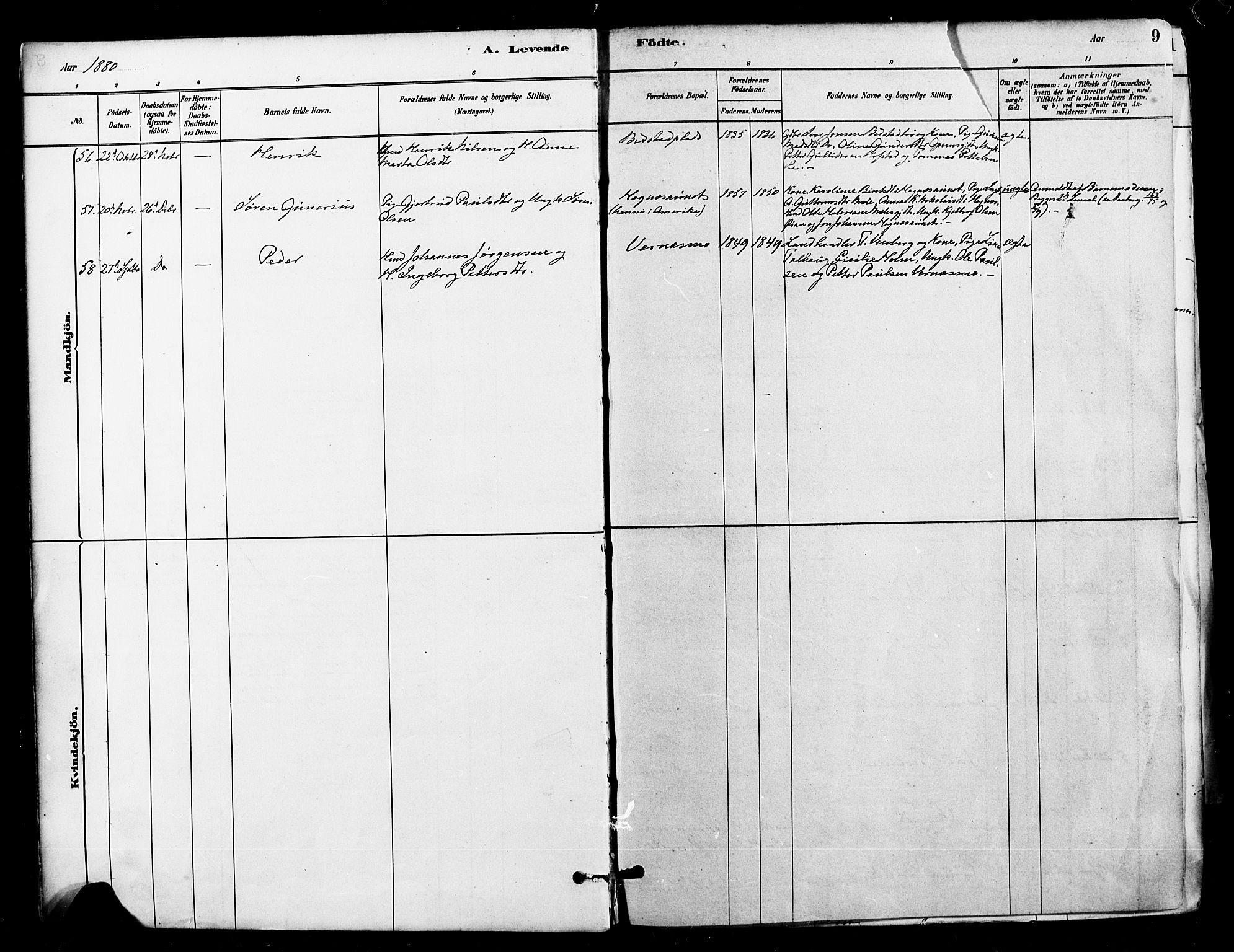 Ministerialprotokoller, klokkerbøker og fødselsregistre - Nord-Trøndelag, AV/SAT-A-1458/709/L0077: Parish register (official) no. 709A17, 1880-1895, p. 9