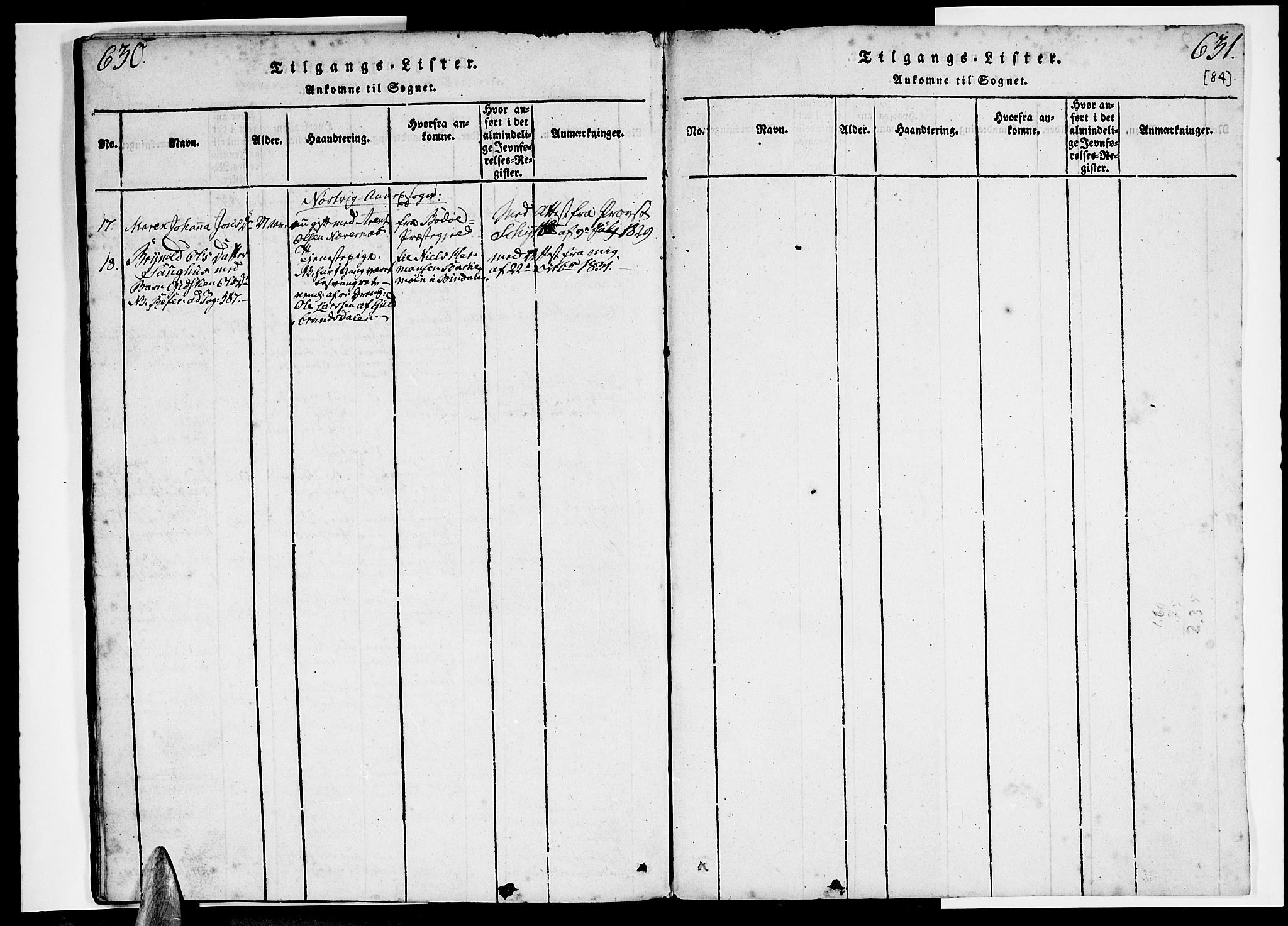 Ministerialprotokoller, klokkerbøker og fødselsregistre - Nordland, SAT/A-1459/814/L0223: Parish register (official) no. 814A04, 1820-1833, p. 630-631