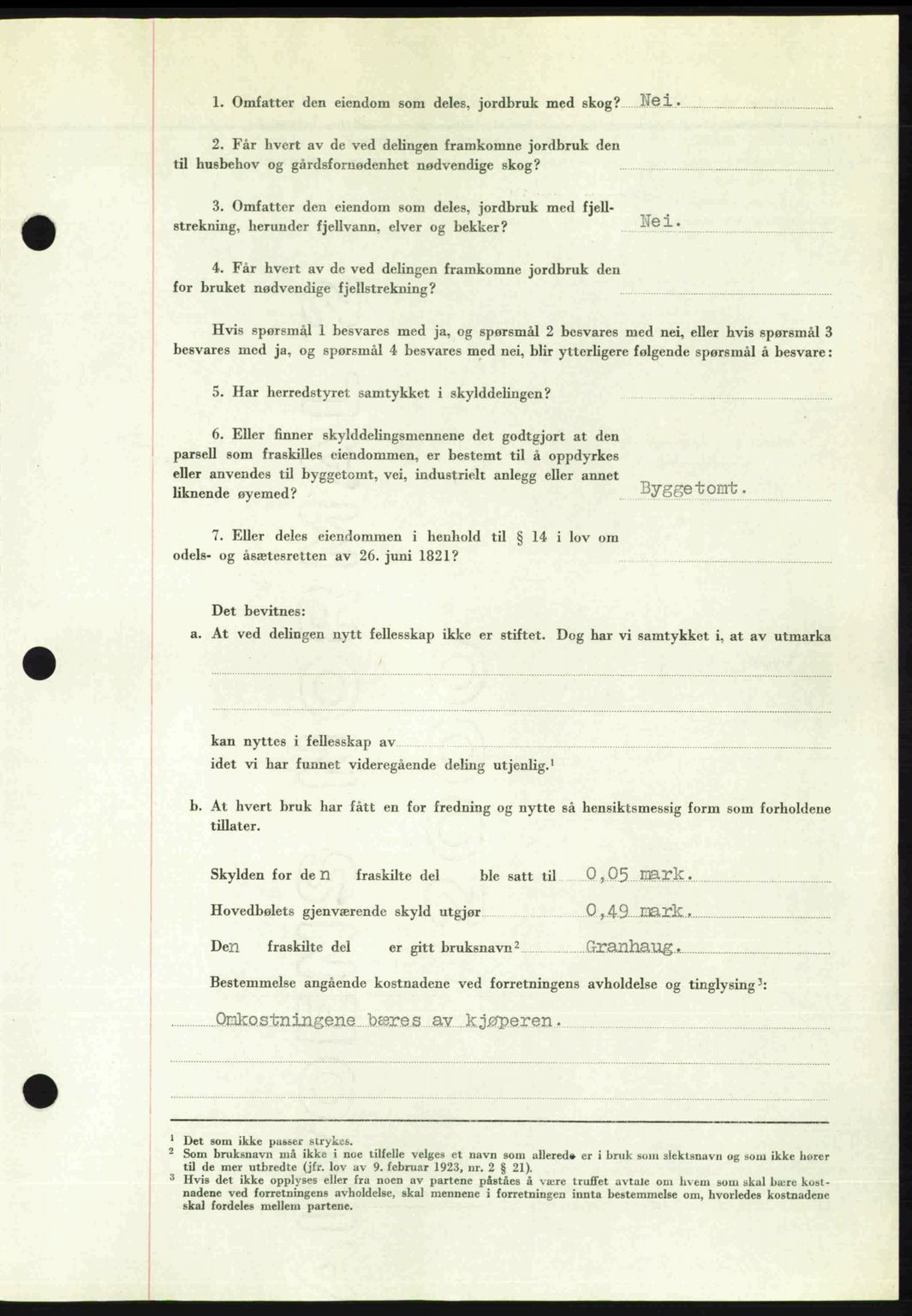 Romsdal sorenskriveri, AV/SAT-A-4149/1/2/2C: Mortgage book no. A30, 1949-1949, Diary no: : 1746/1949