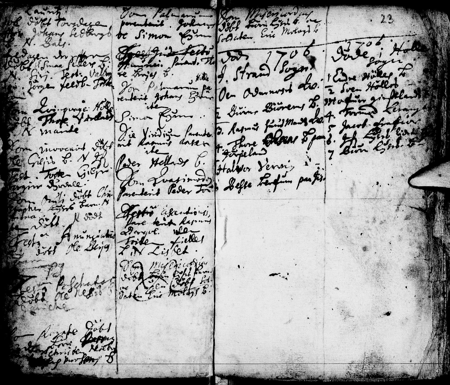 Strand sokneprestkontor, SAST/A-101828/H/Ha/Haa/L0001: Parish register (official) no. A 1, 1702-1745, p. 23