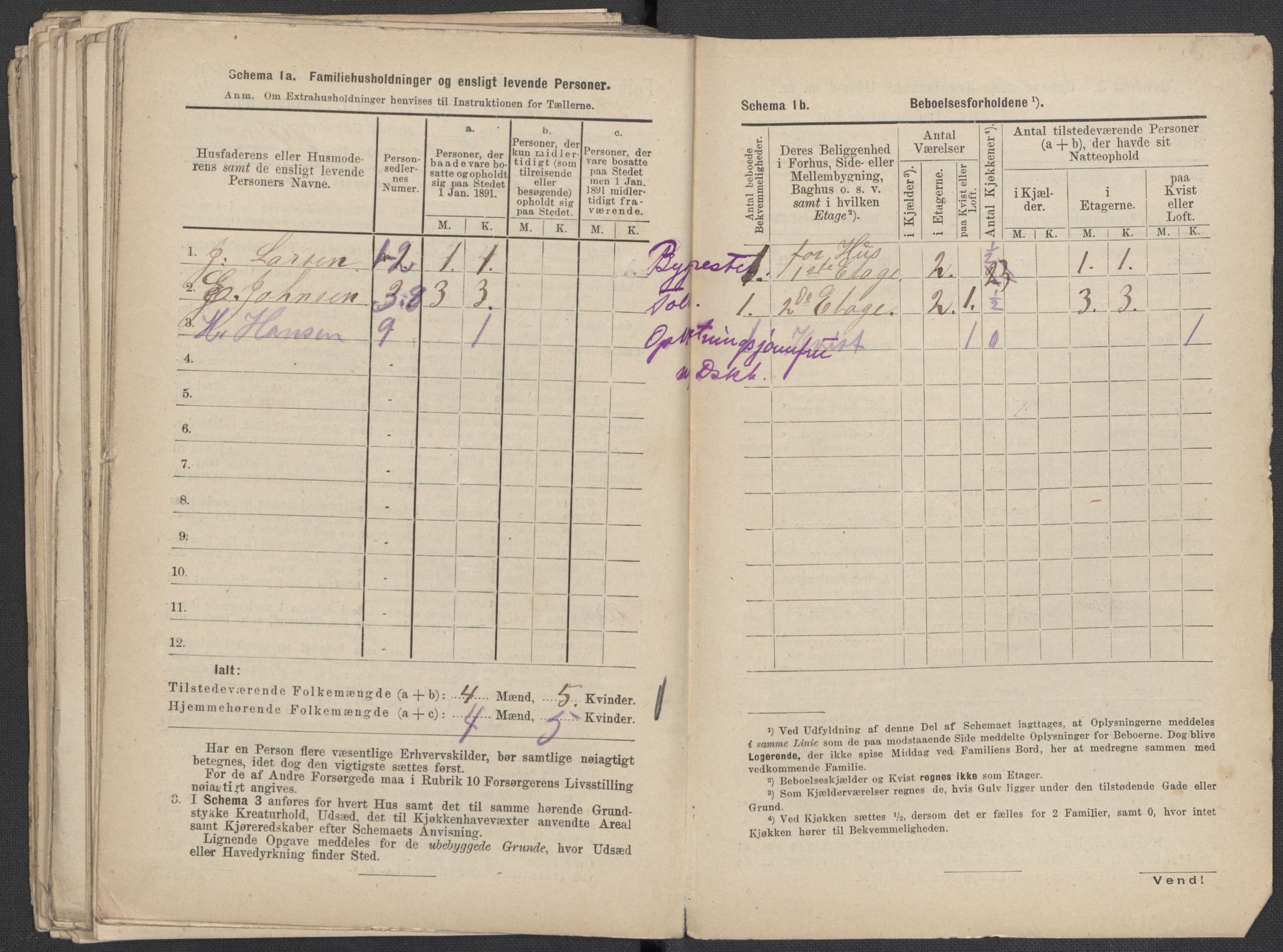 RA, 1891 Census for 1301 Bergen, 1891, p. 704