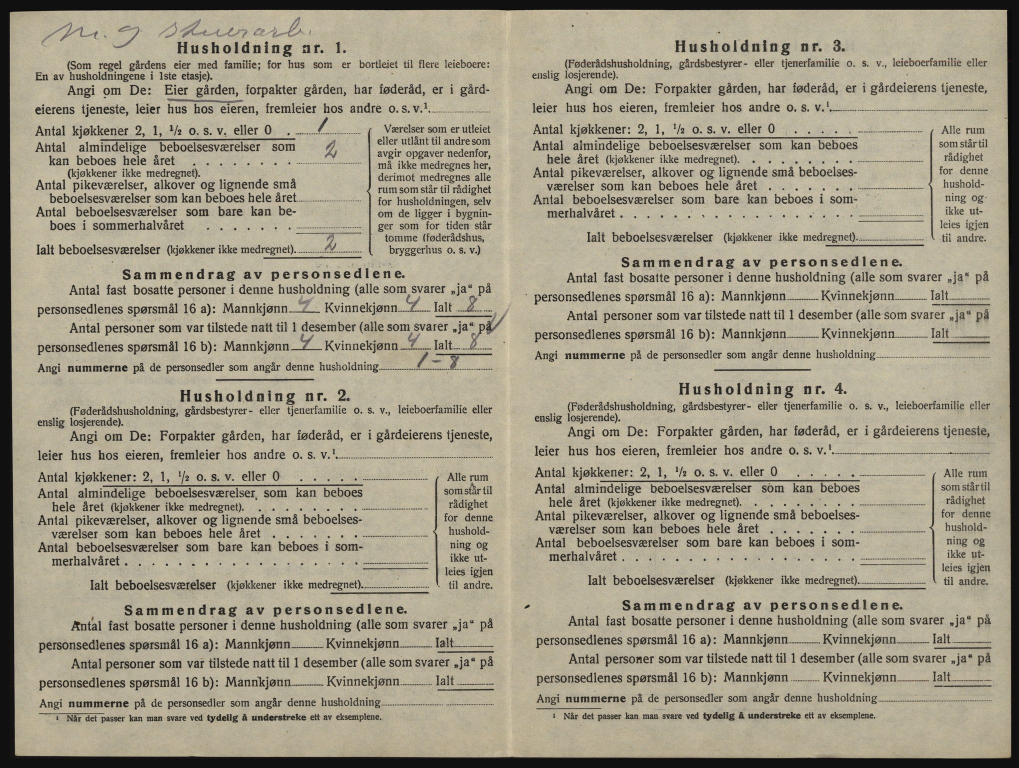 SAO, 1920 census for Glemmen, 1920, p. 734