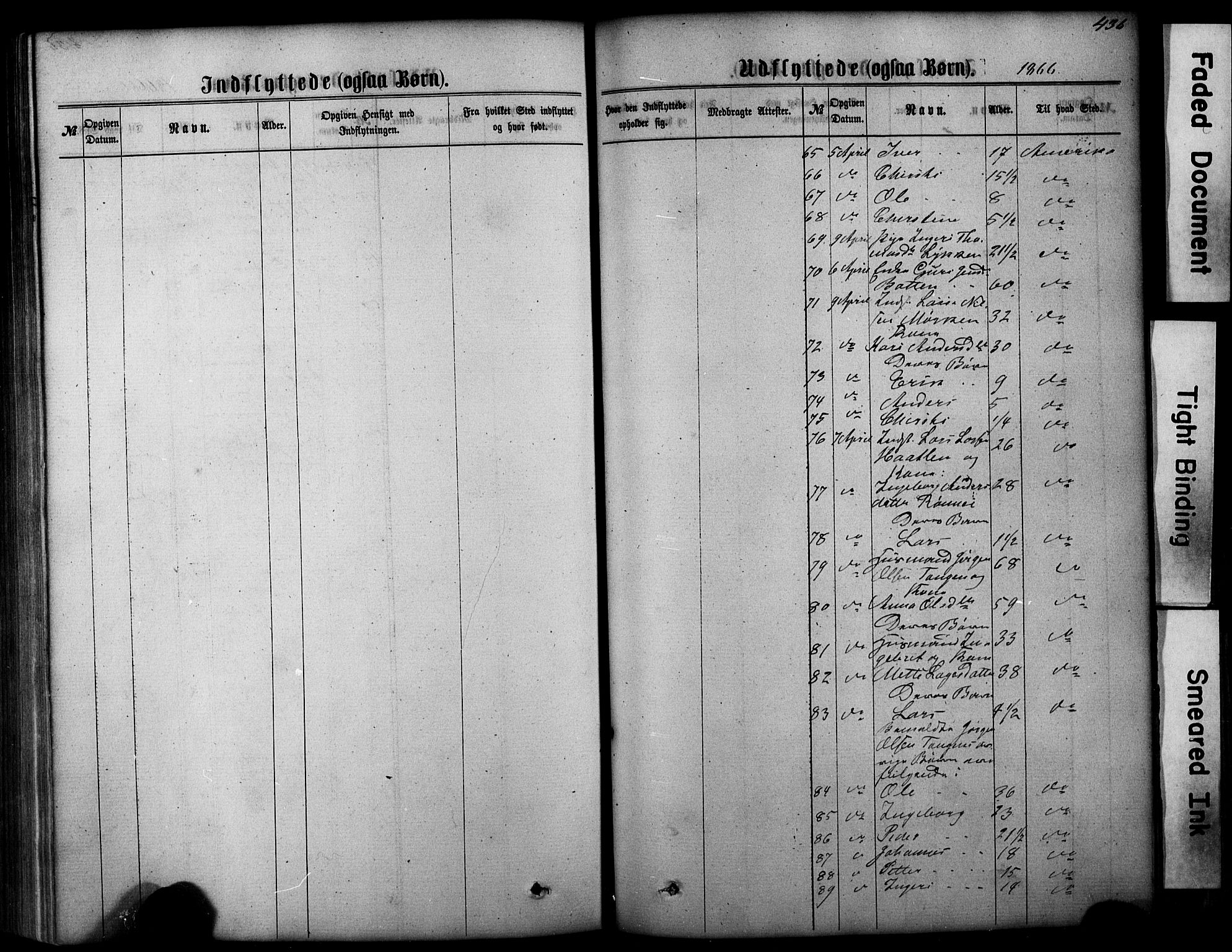 Hafslo sokneprestembete, AV/SAB-A-80301/H/Hab/Haba/L0001: Parish register (copy) no. A 1, 1866-1908, p. 436