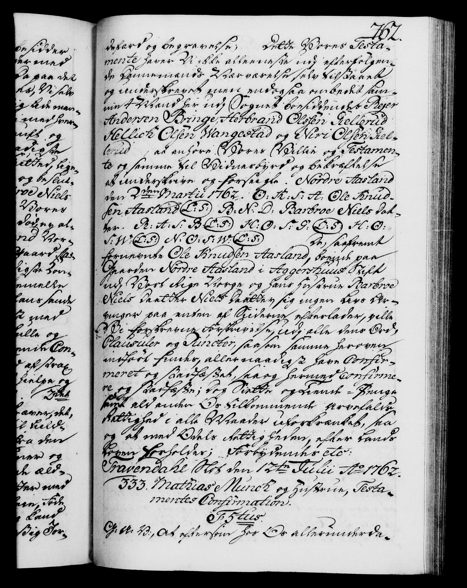 Danske Kanselli 1572-1799, AV/RA-EA-3023/F/Fc/Fca/Fcaa/L0041: Norske registre, 1760-1762, p. 762a