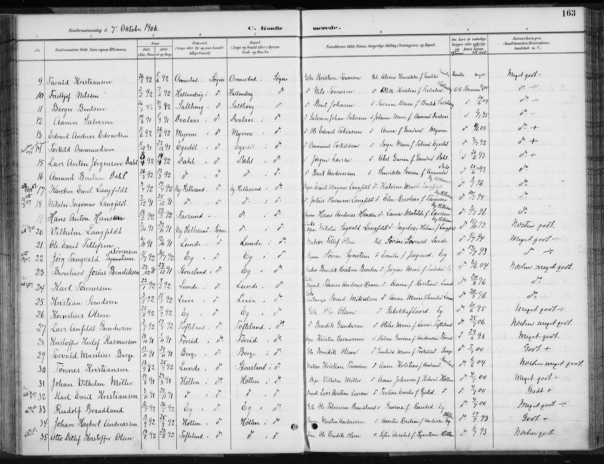 Søgne sokneprestkontor, SAK/1111-0037/F/Fa/Fab/L0013: Parish register (official) no. A 13, 1892-1911, p. 163