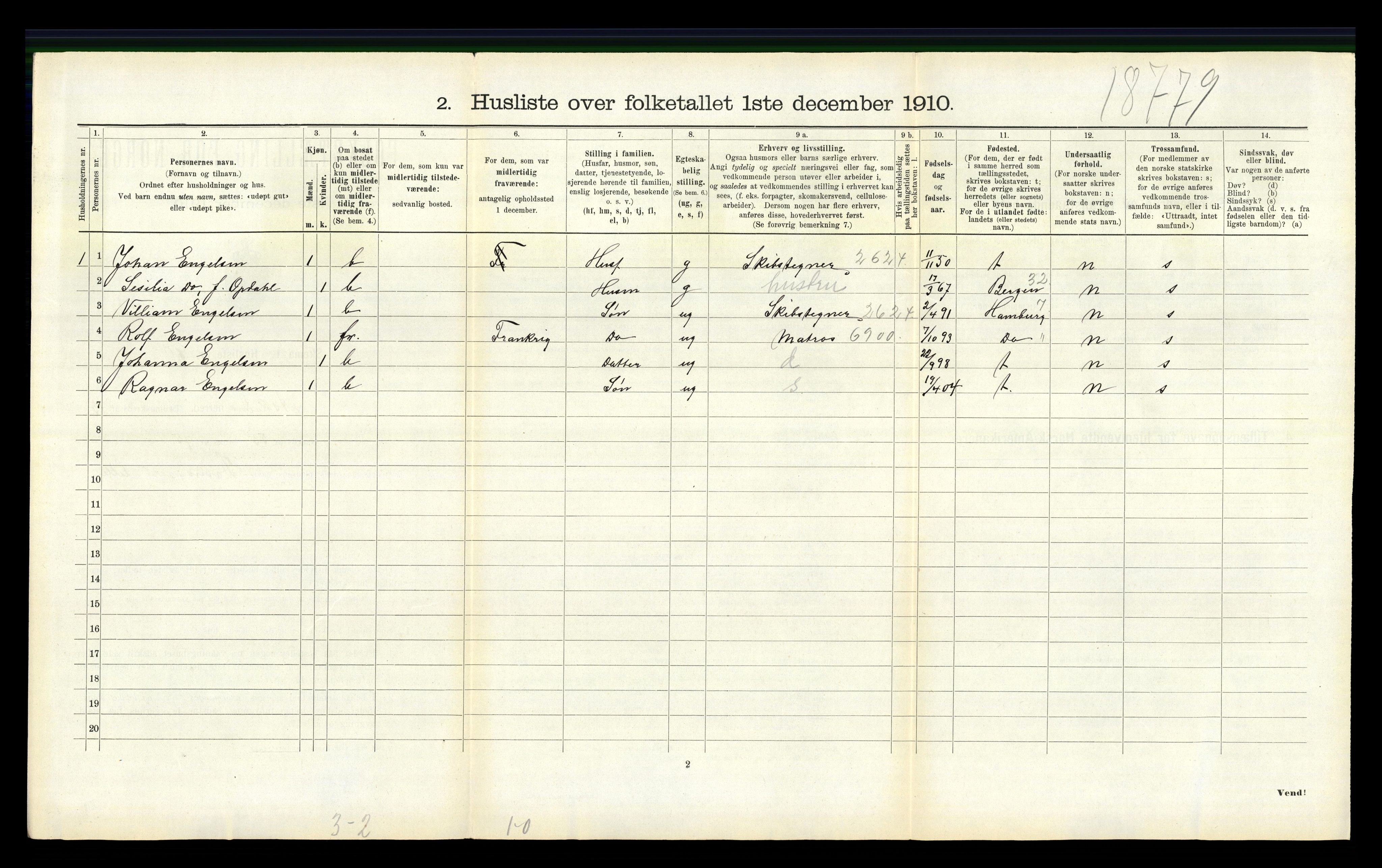 RA, 1910 census for Askøy, 1910, p. 2271