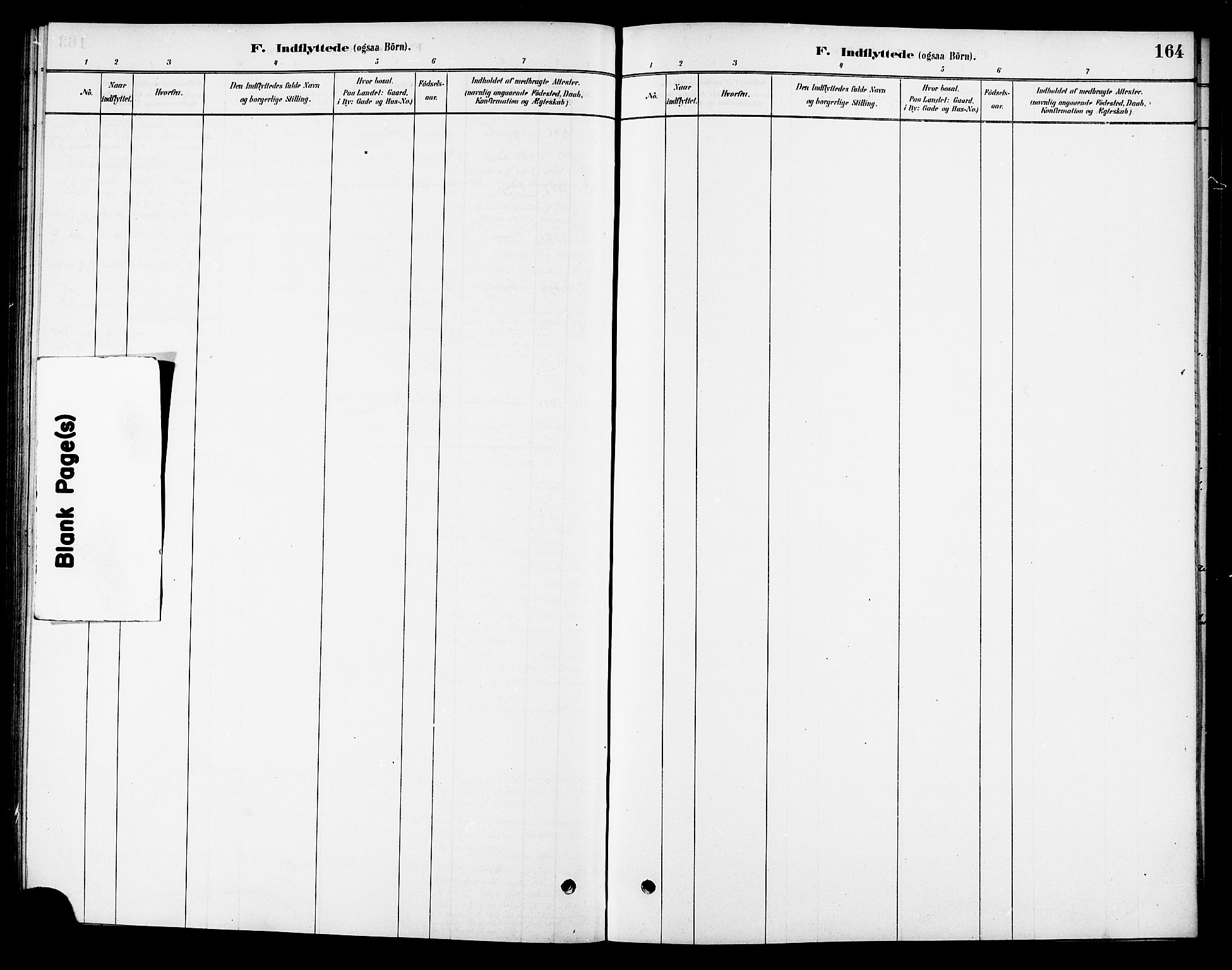 Ministerialprotokoller, klokkerbøker og fødselsregistre - Sør-Trøndelag, AV/SAT-A-1456/688/L1024: Parish register (official) no. 688A01, 1879-1890, p. 164