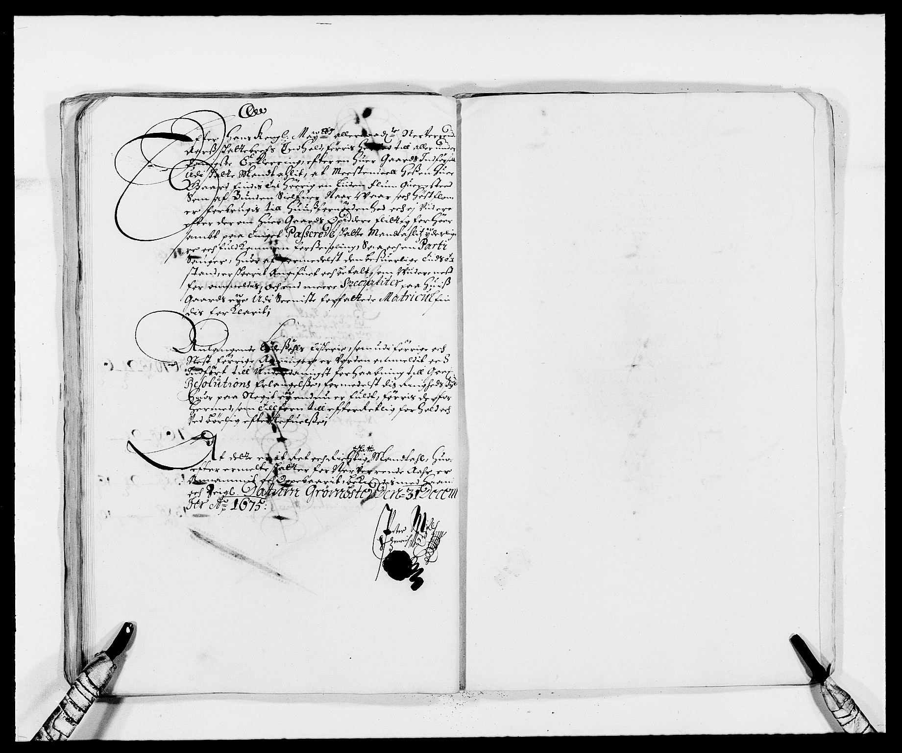 Rentekammeret inntil 1814, Reviderte regnskaper, Fogderegnskap, RA/EA-4092/R39/L2301: Fogderegnskap Nedenes, 1675-1676, p. 116