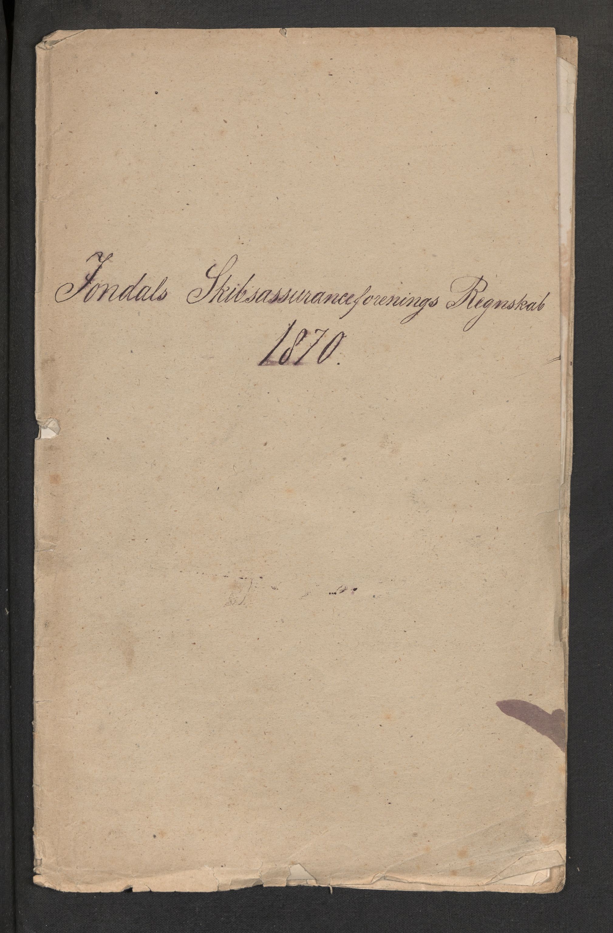 Jondal Skipsassuranseforening, AV/SAB-SAB/PA-0276/E/L0044: Regnskap , 1870-1916