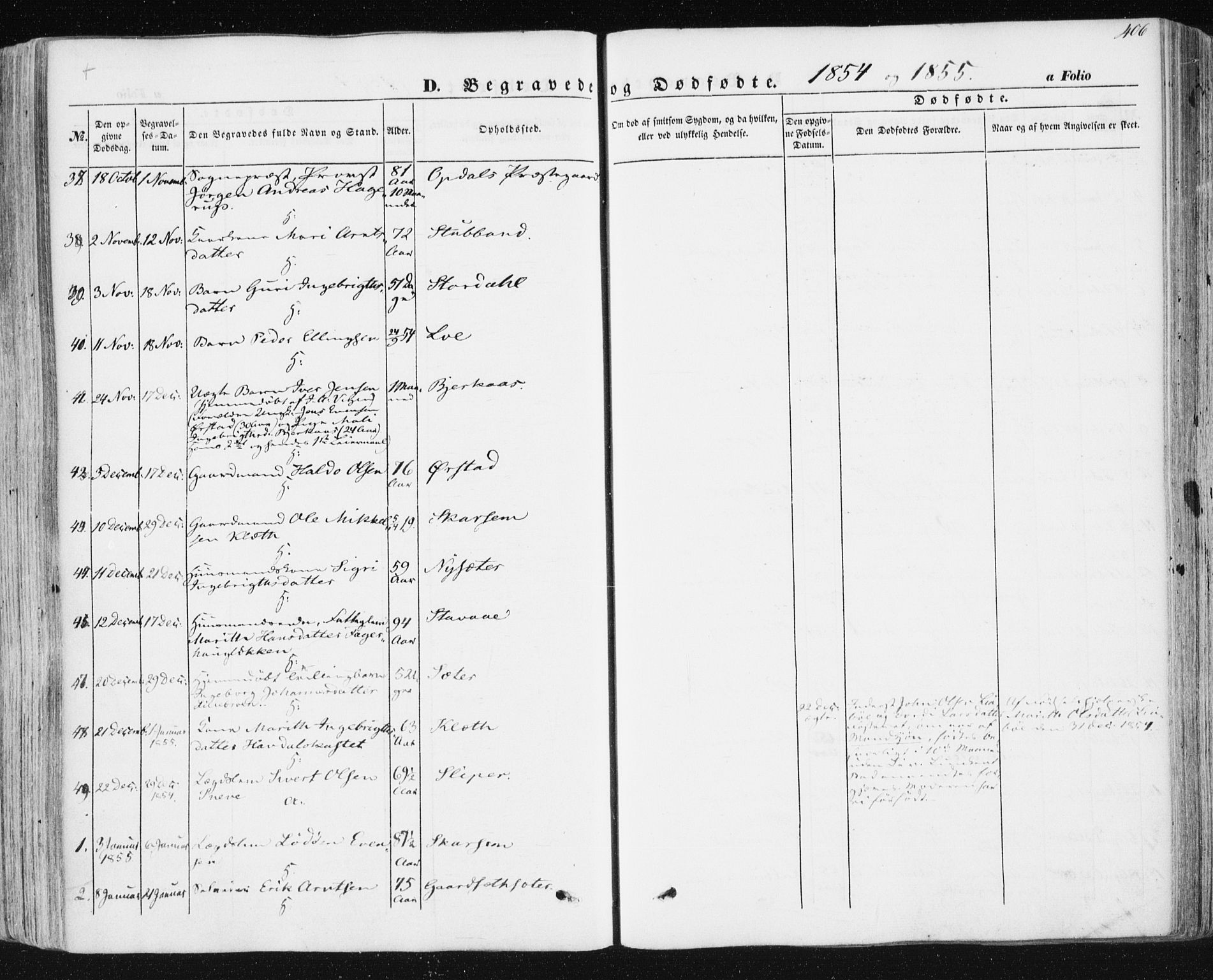 Ministerialprotokoller, klokkerbøker og fødselsregistre - Sør-Trøndelag, SAT/A-1456/678/L0899: Parish register (official) no. 678A08, 1848-1872, p. 406