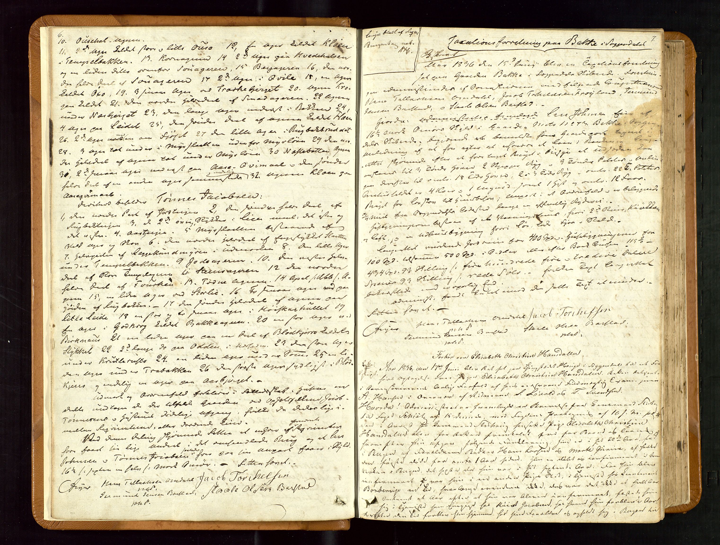 Jæren og Dalane sorenskriveri, AV/SAST-A-100306/3/30/30BBB/L0003: EKSTRARETTSPROTOKOLL - DALANE, 1836-1841, p. 6-7