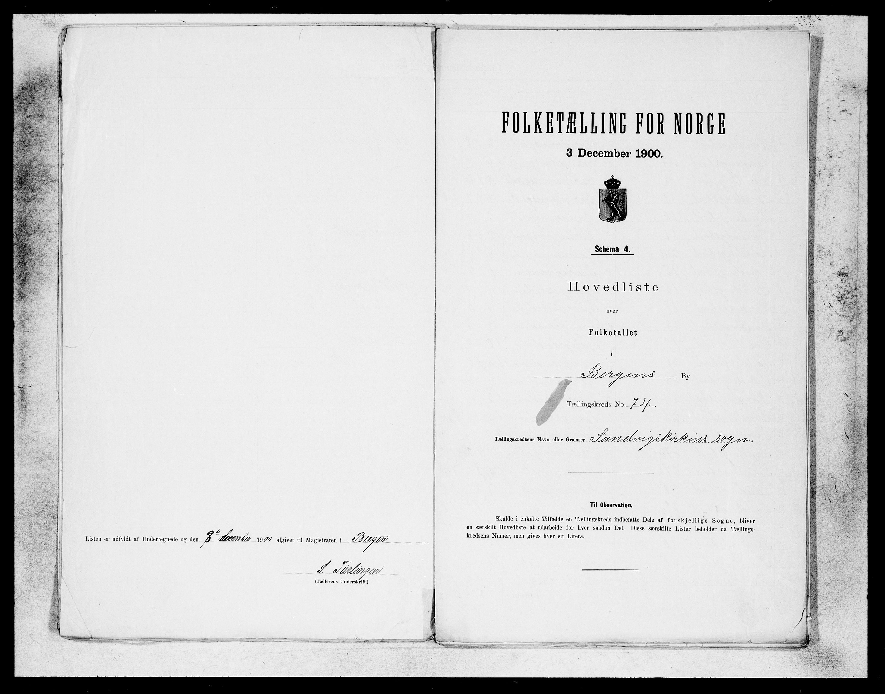 SAB, 1900 census for Bergen, 1900, p. 150