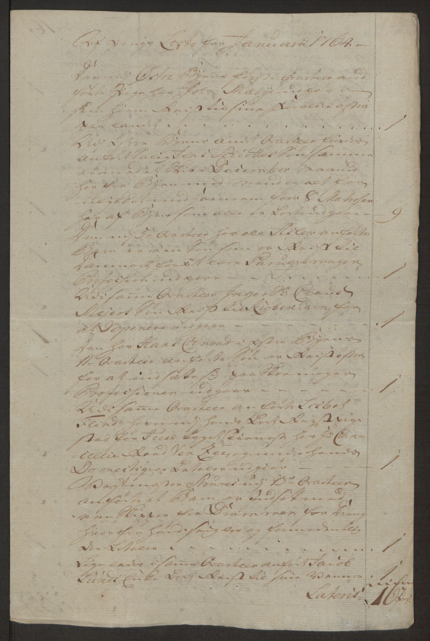 Rentekammeret inntil 1814, Reviderte regnskaper, Byregnskaper, AV/RA-EA-4066/R/Rm/L0265/0001: [M6] Kontribusjonsregnskap / Ekstraskatt, 1762-1764, p. 195