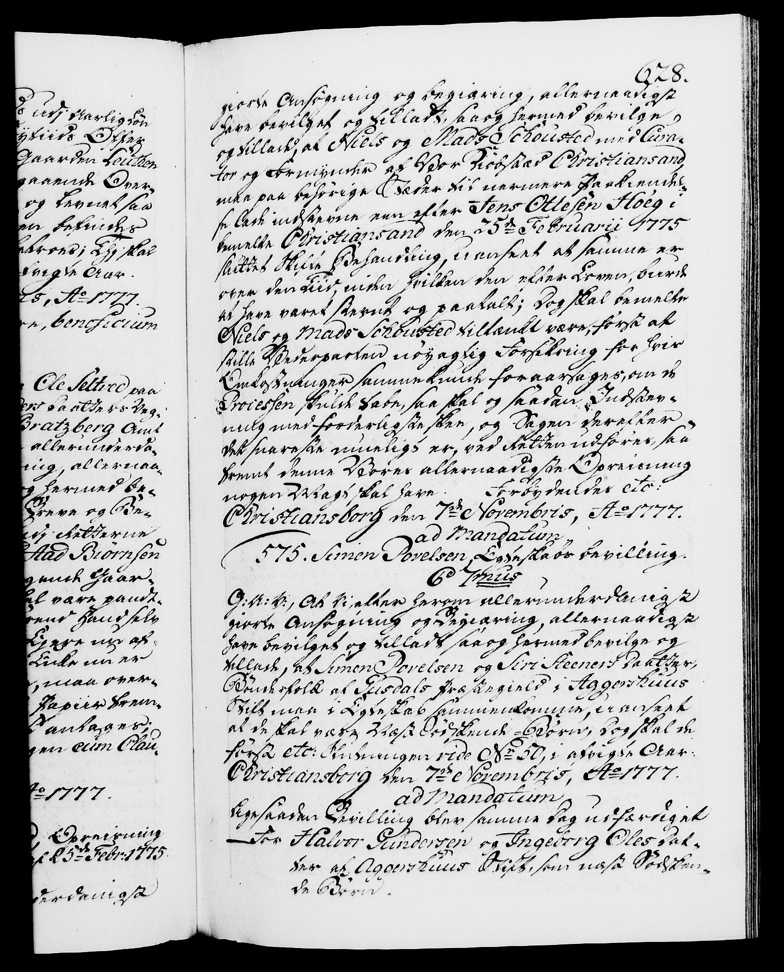 Danske Kanselli 1572-1799, RA/EA-3023/F/Fc/Fca/Fcaa/L0047: Norske registre, 1776-1778, p. 628a