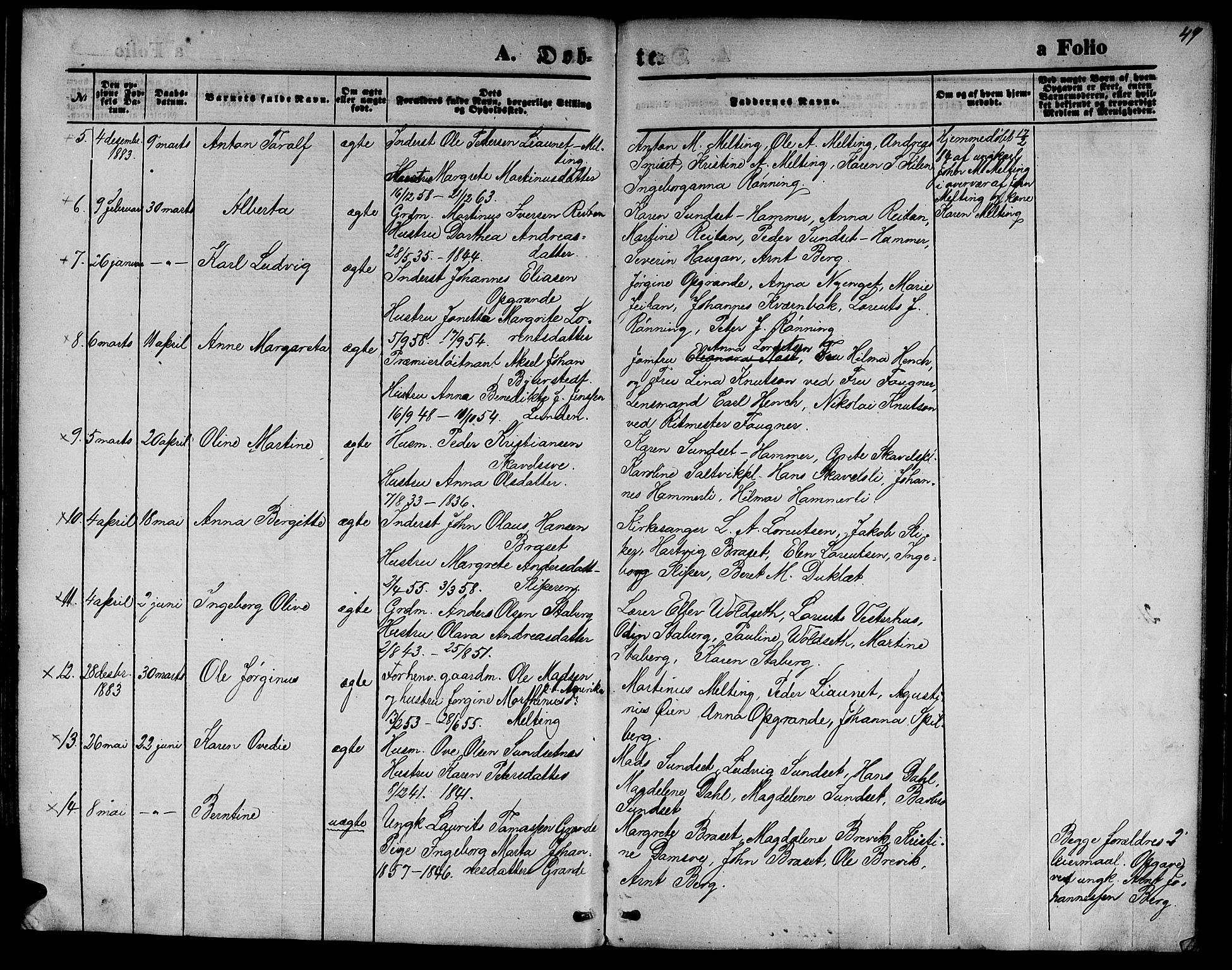 Ministerialprotokoller, klokkerbøker og fødselsregistre - Nord-Trøndelag, AV/SAT-A-1458/733/L0326: Parish register (copy) no. 733C01, 1871-1887, p. 49