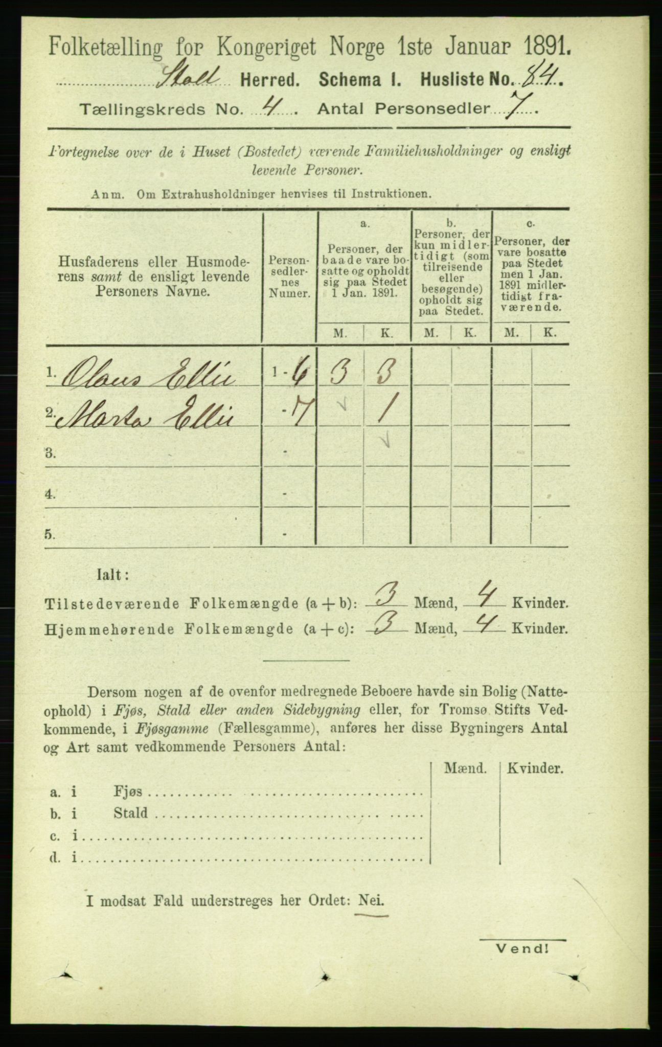 RA, 1891 census for 1734 Stod, 1891, p. 1771