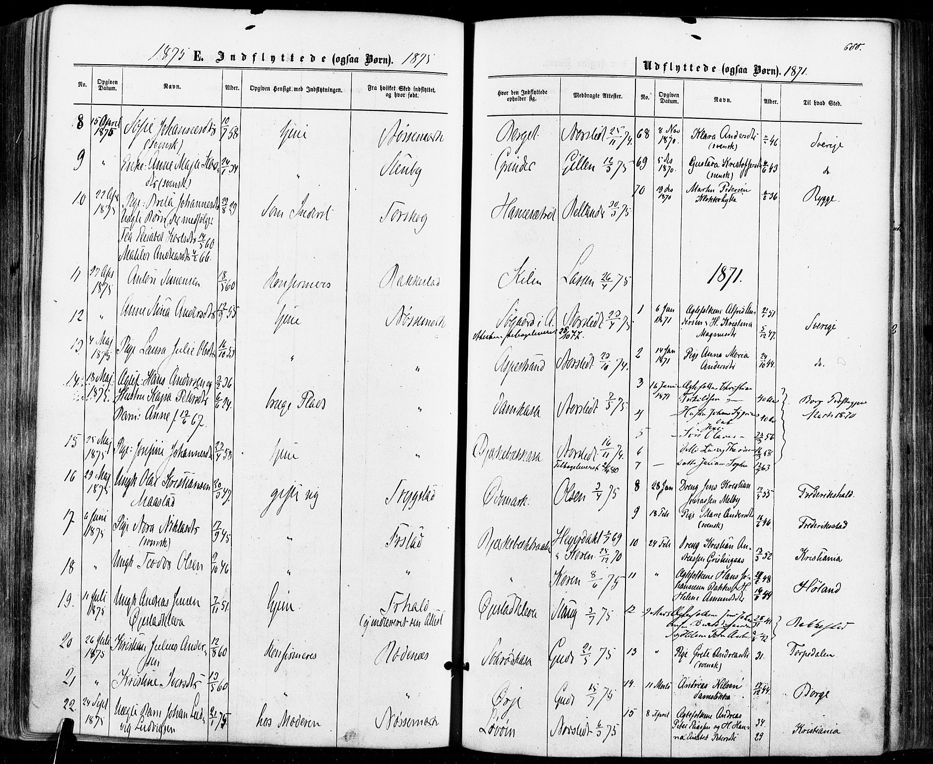 Aremark prestekontor Kirkebøker, AV/SAO-A-10899/F/Fc/L0004: Parish register (official) no. III 4, 1866-1877, p. 679-680