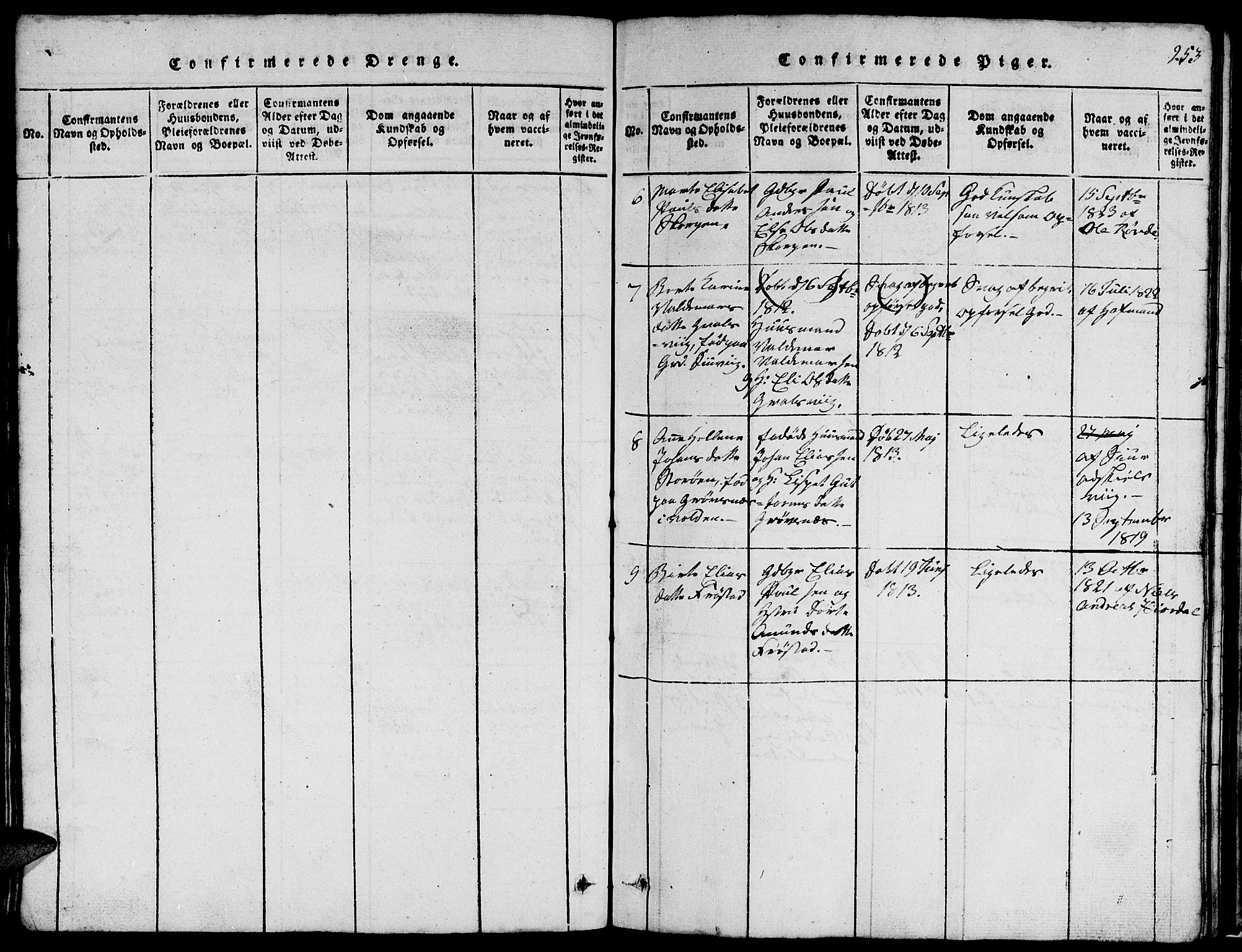 Ministerialprotokoller, klokkerbøker og fødselsregistre - Møre og Romsdal, AV/SAT-A-1454/507/L0078: Parish register (copy) no. 507C01, 1816-1840, p. 253