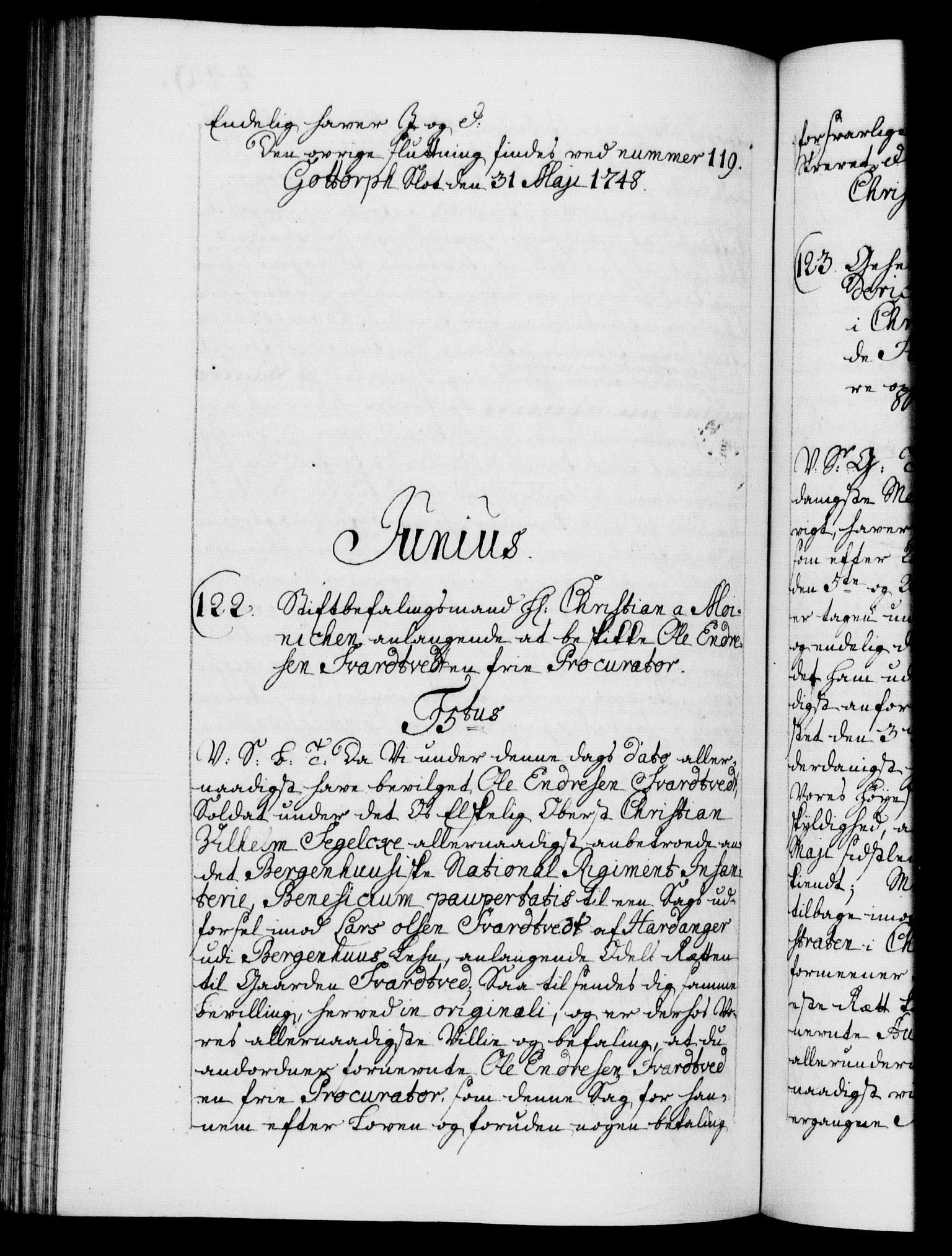 Danske Kanselli 1572-1799, RA/EA-3023/F/Fc/Fca/Fcab/L0031: Norske tegnelser, 1746-1748, p. 449b