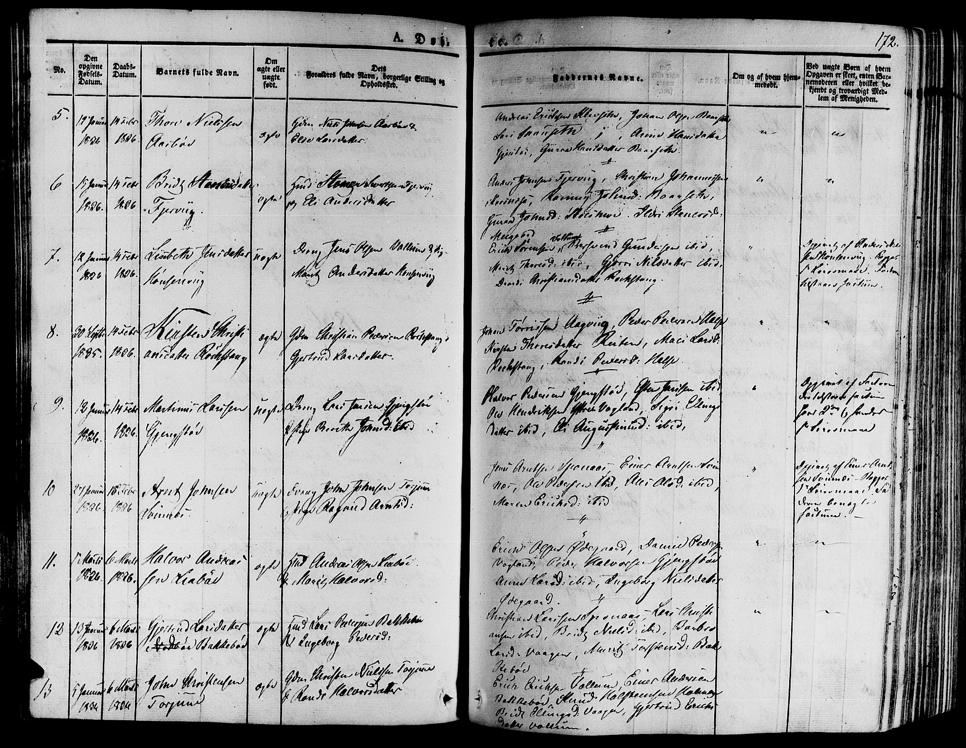 Ministerialprotokoller, klokkerbøker og fødselsregistre - Møre og Romsdal, AV/SAT-A-1454/592/L1025: Parish register (official) no. 592A03 /2, 1831-1849, p. 172