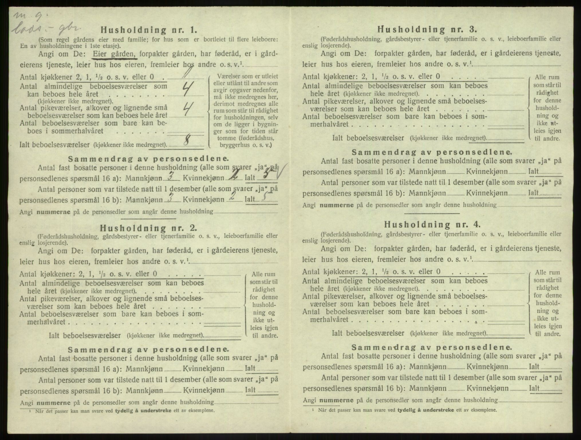 SAB, 1920 census for Askvoll, 1920, p. 1063