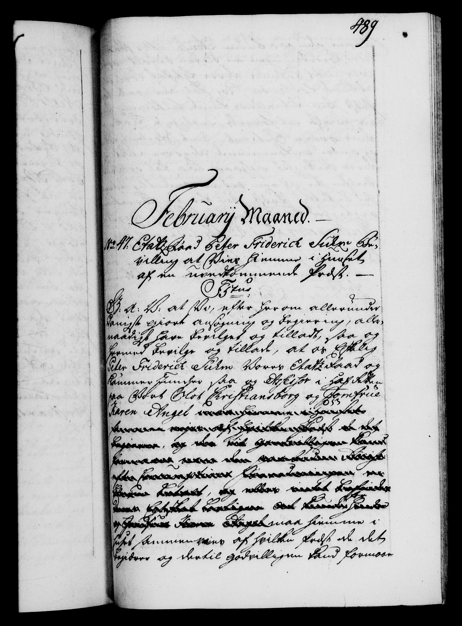 Danske Kanselli 1572-1799, RA/EA-3023/F/Fc/Fca/Fcaa/L0037: Norske registre, 1751-1752, p. 489a