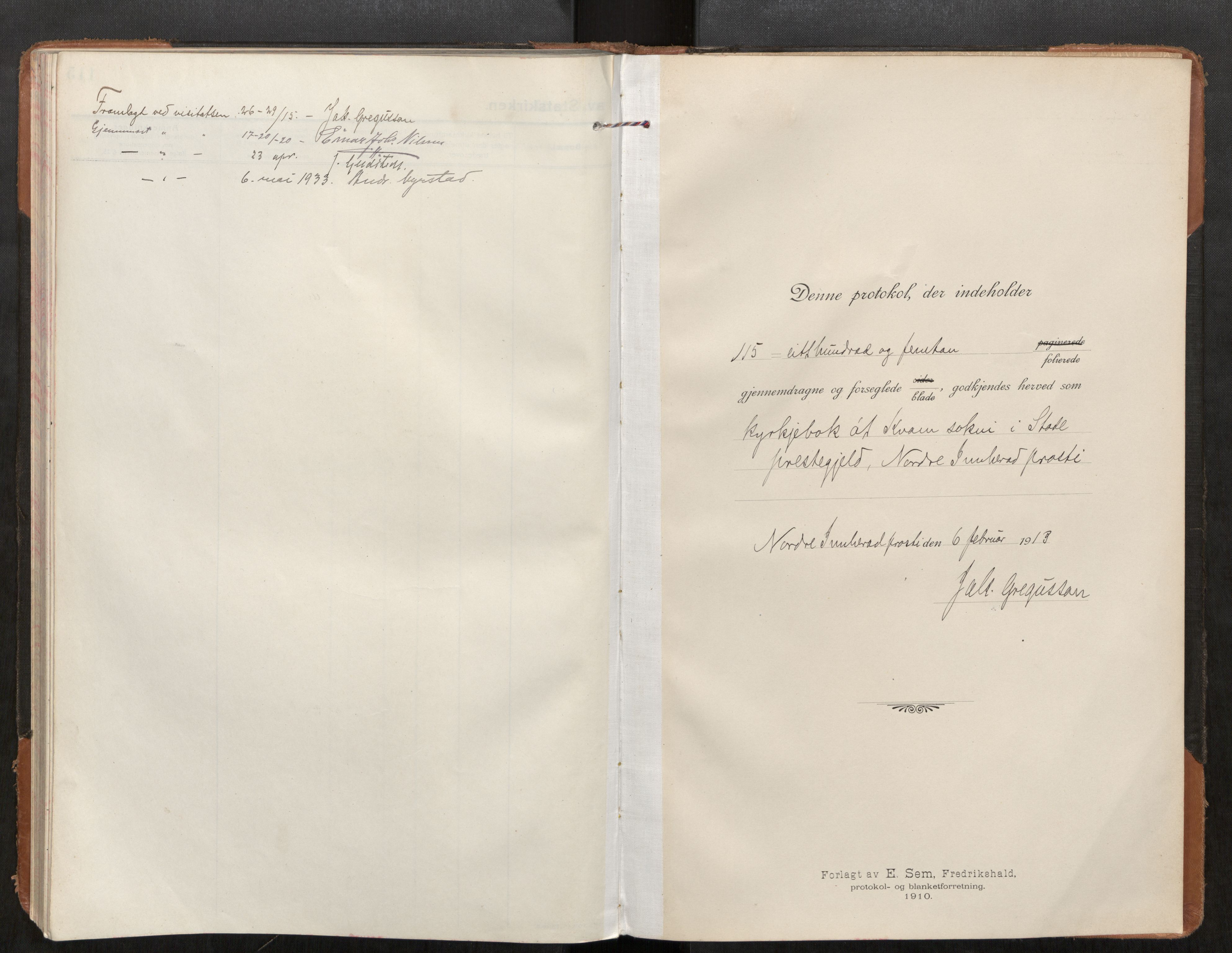Stod sokneprestkontor, SAT/A-1164/1/I/I1/I1a/L0004: Parish register (official) no. 4, 1913-1933