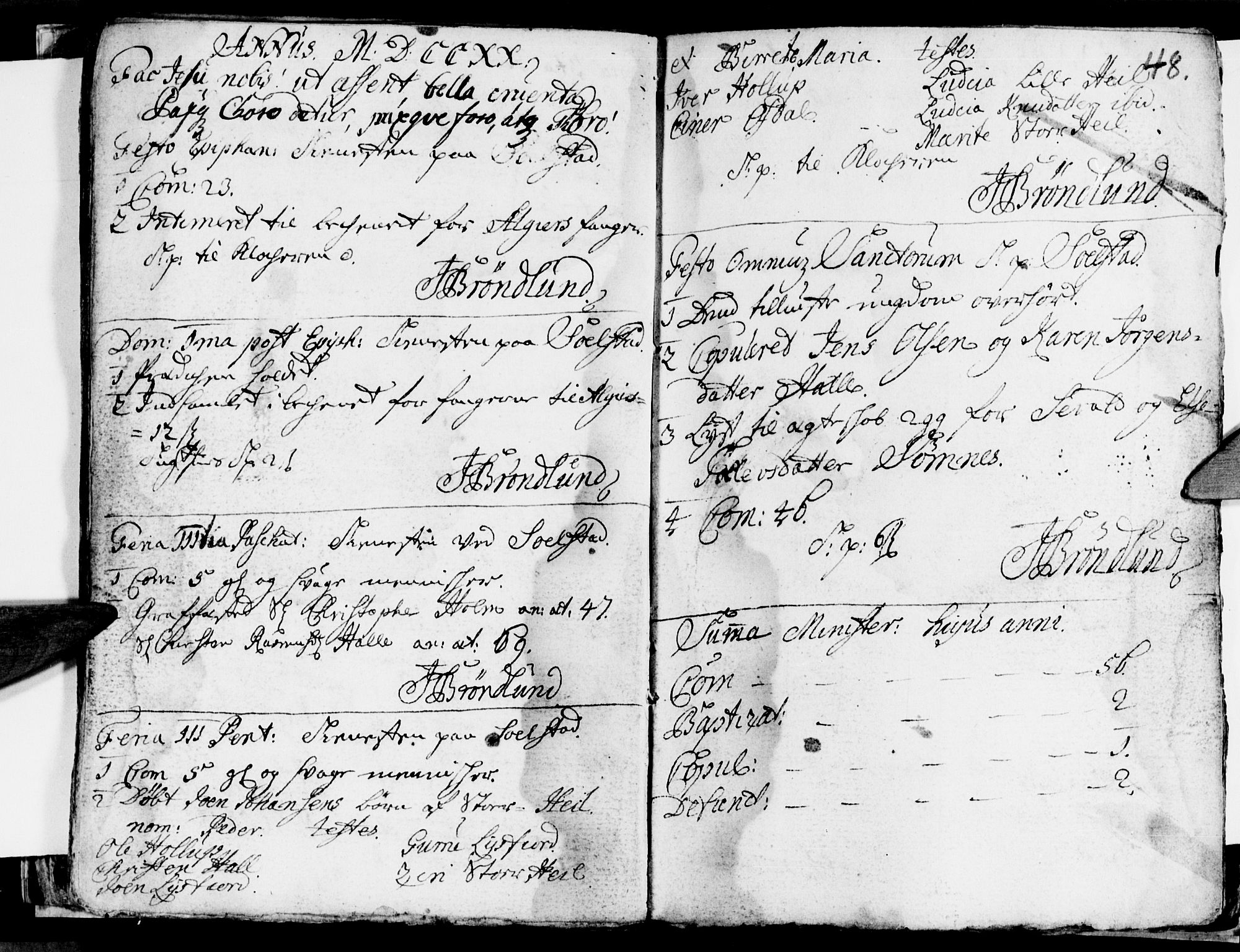 Ministerialprotokoller, klokkerbøker og fødselsregistre - Nordland, AV/SAT-A-1459/811/L0164: Parish register (official) no. 811A01, 1677-1762, p. 48