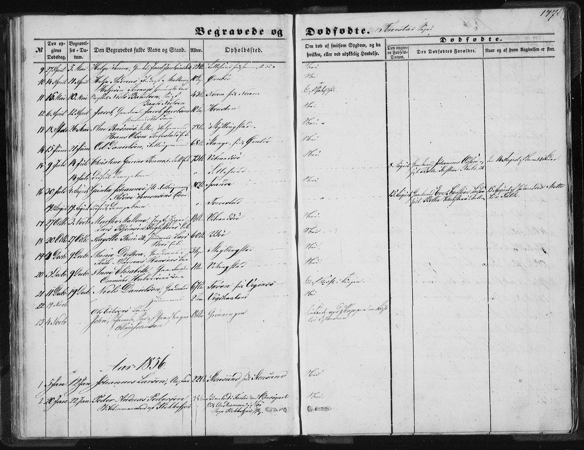 Torvastad sokneprestkontor, SAST/A -101857/H/Ha/Haa/L0008: Parish register (official) no. A 8, 1847-1856, p. 177