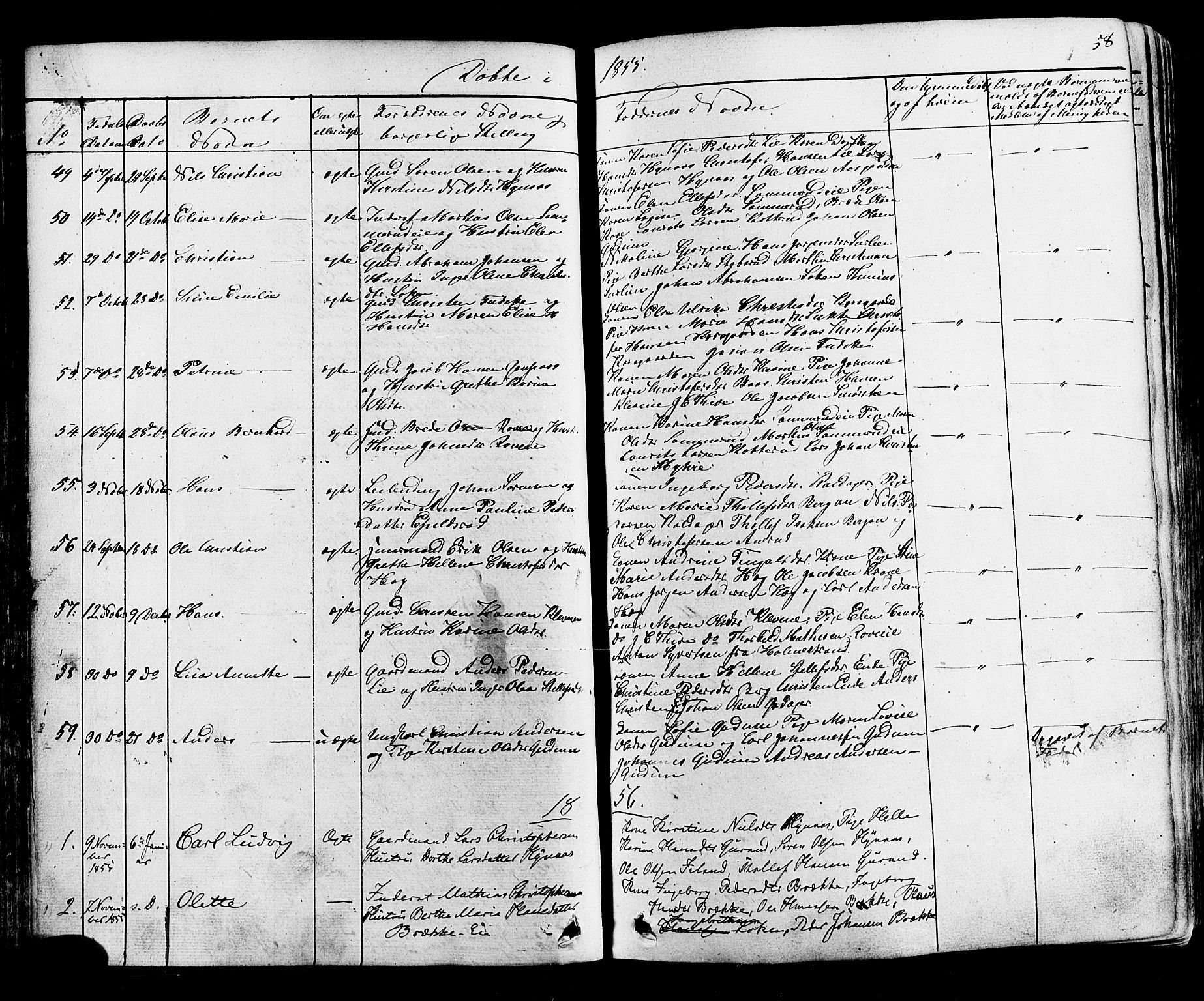 Botne kirkebøker, AV/SAKO-A-340/F/Fa/L0006: Parish register (official) no. I 6, 1836-1877, p. 58