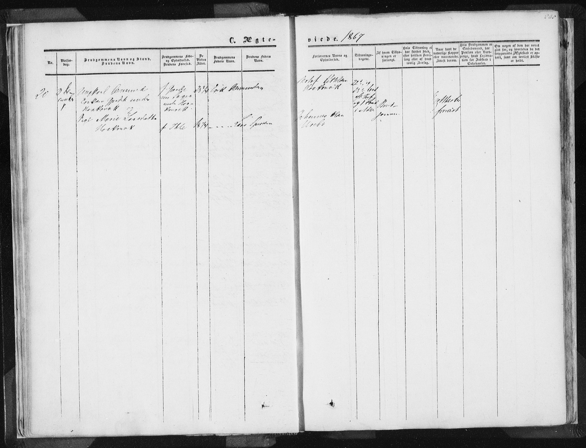 Vikedal sokneprestkontor, AV/SAST-A-101840/01/IV: Parish register (official) no. A 6.2, 1851-1867, p. 260