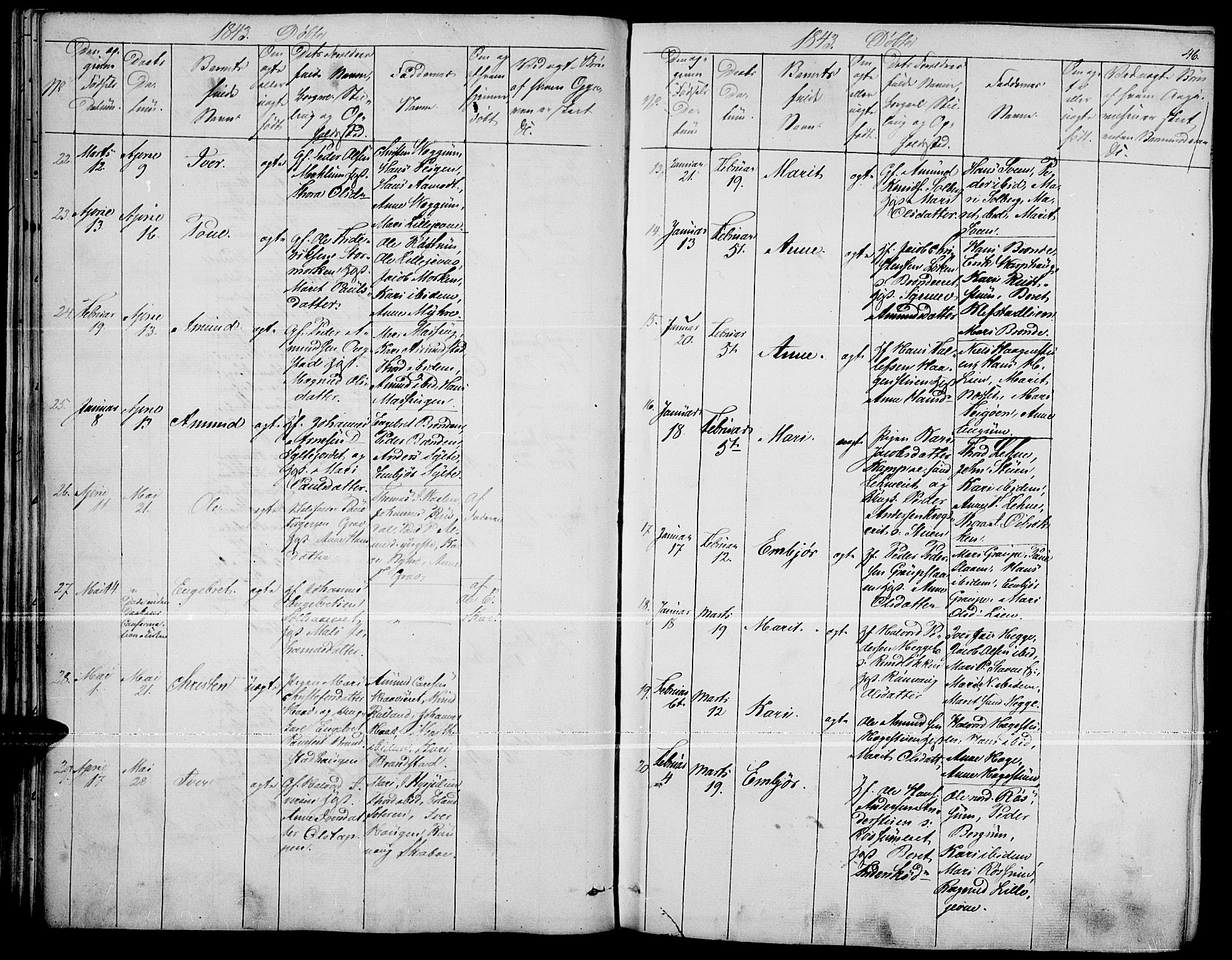 Fron prestekontor, SAH/PREST-078/H/Ha/Haa/L0004: Parish register (official) no. 4, 1839-1848, p. 46