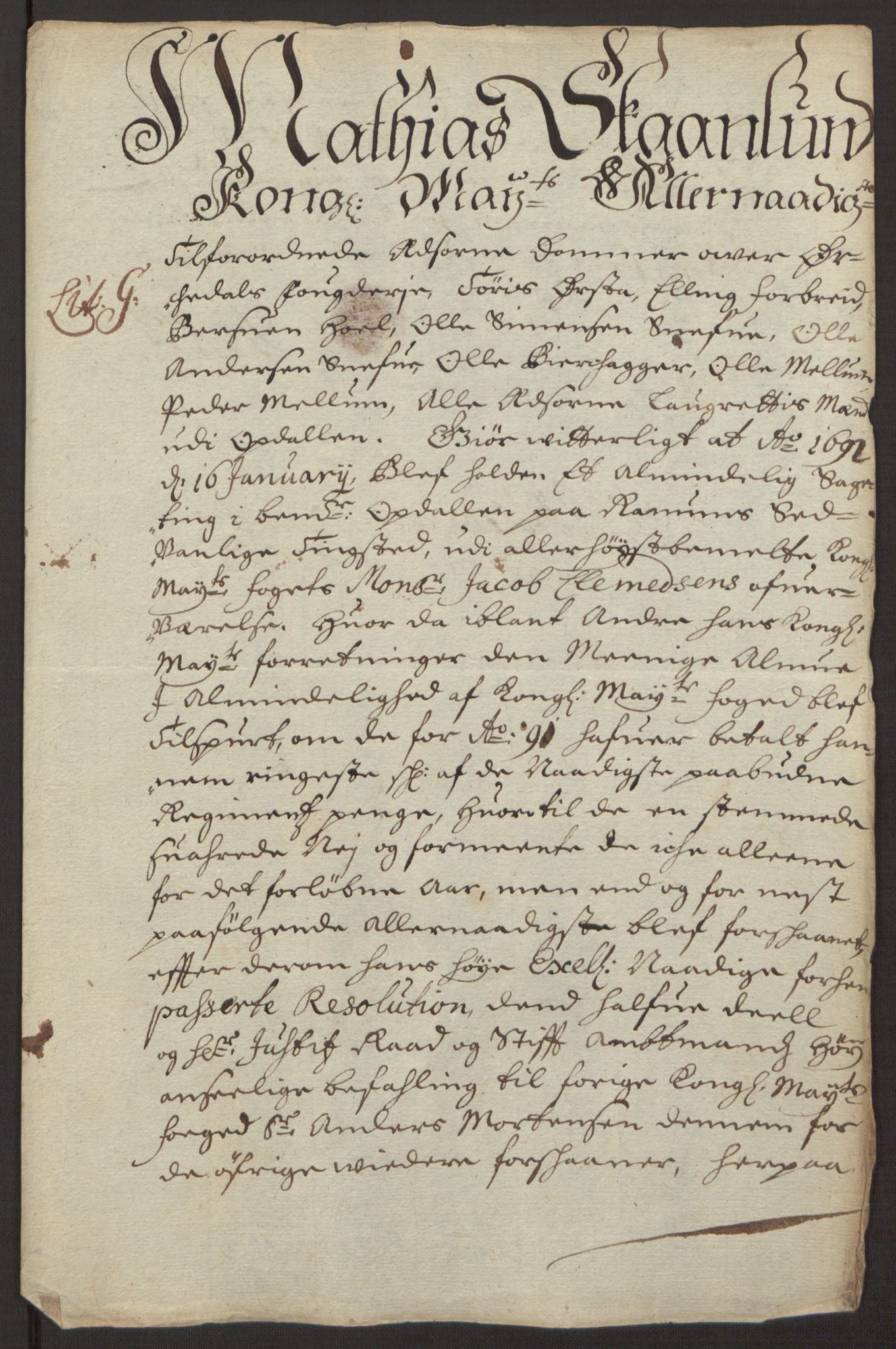 Rentekammeret inntil 1814, Reviderte regnskaper, Fogderegnskap, AV/RA-EA-4092/R58/L3937: Fogderegnskap Orkdal, 1691-1692, p. 80